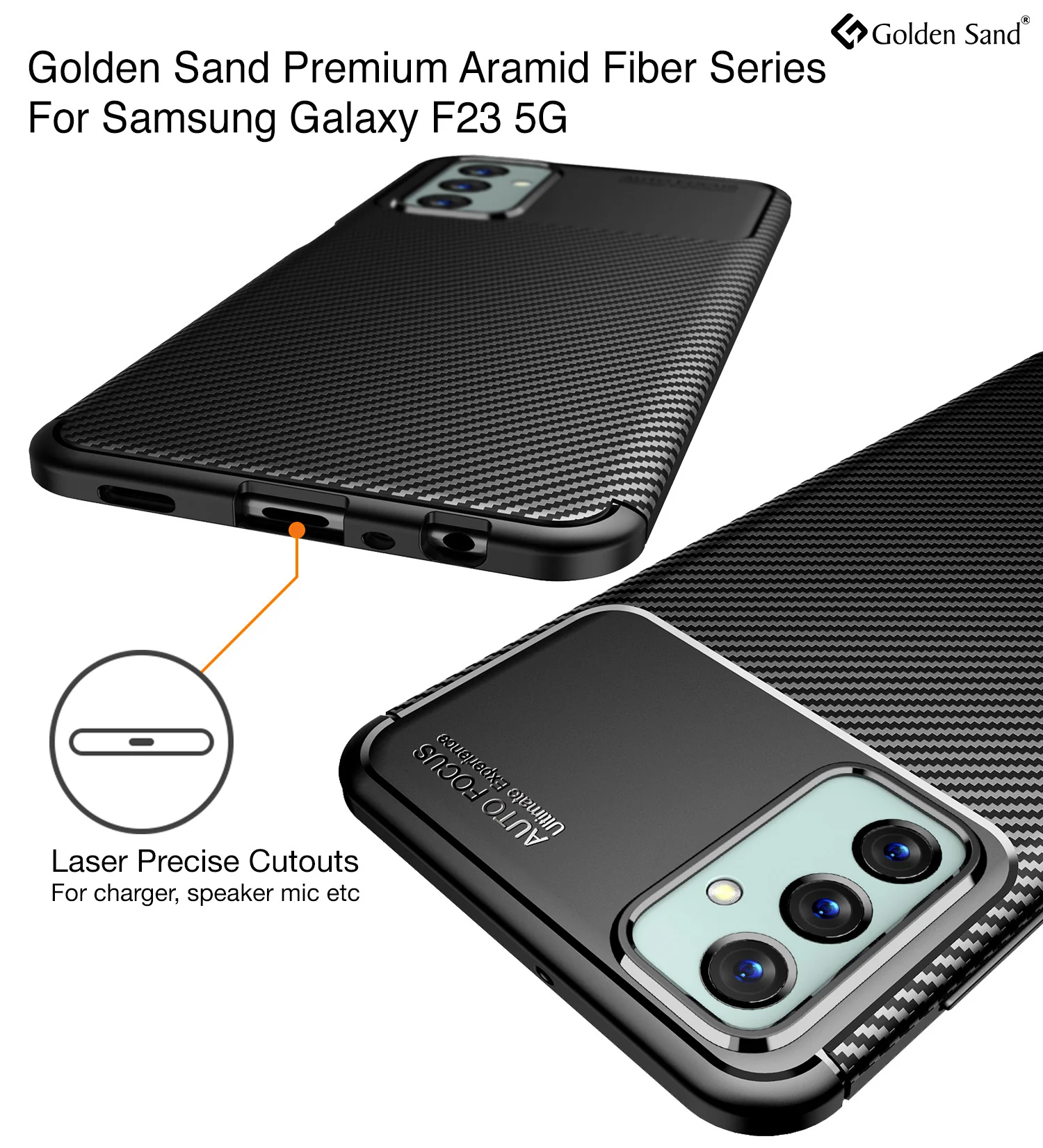 Samsung Galaxy F23 5G (6.6 inch) Back Cover | Aramid Fiber Series, Black - Image 2