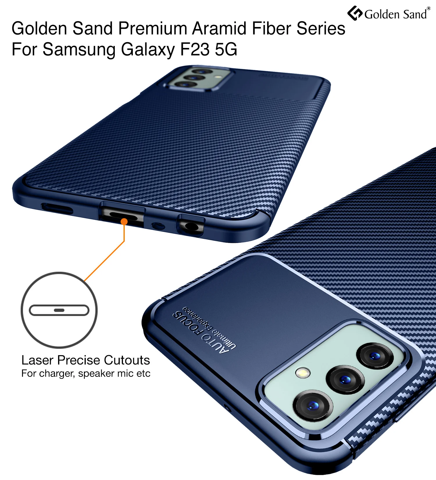 Samsung Galaxy F23 5G (6.6 inch) Back Cover | Aramid Fiber Series, Blue - Image 2