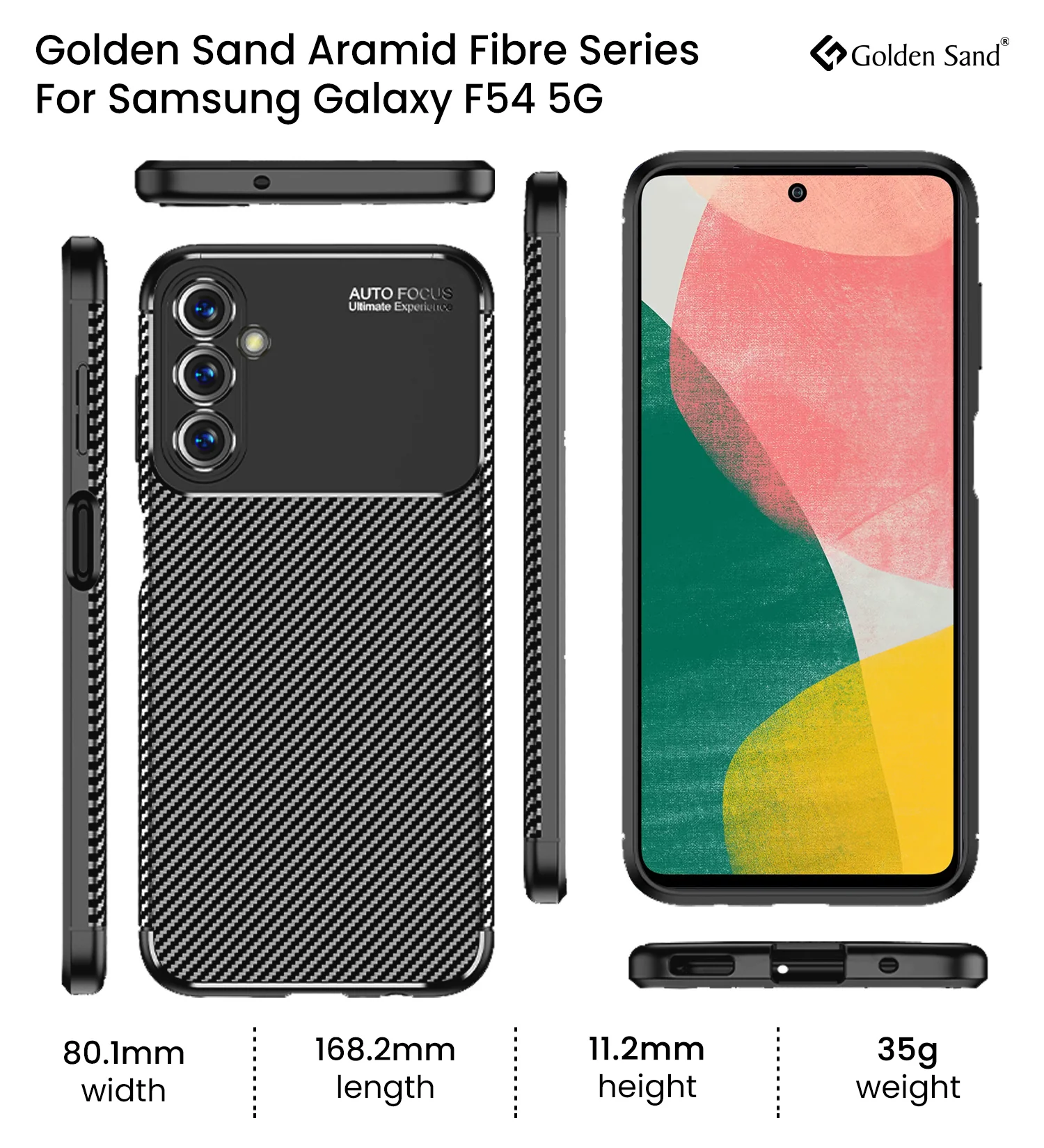 Samsung Galaxy F54 5G (6.7 inch) Back Cover | Aramid Fiber Series, Black - Image 6