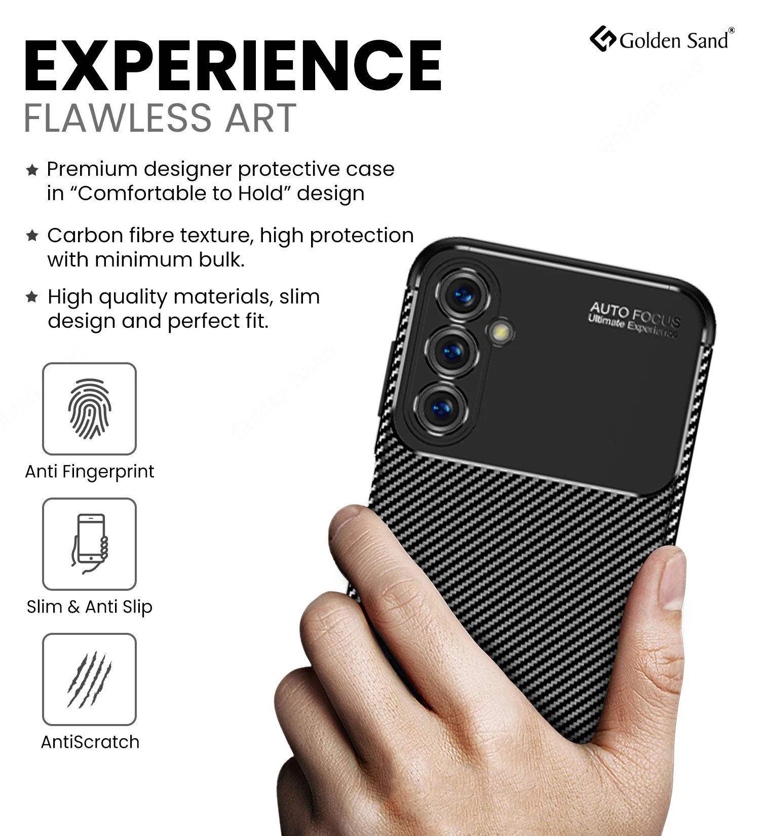 Samsung Galaxy M14 5G (6.6 inch) Back Cover | Aramid Fiber Series, Black - Image 4