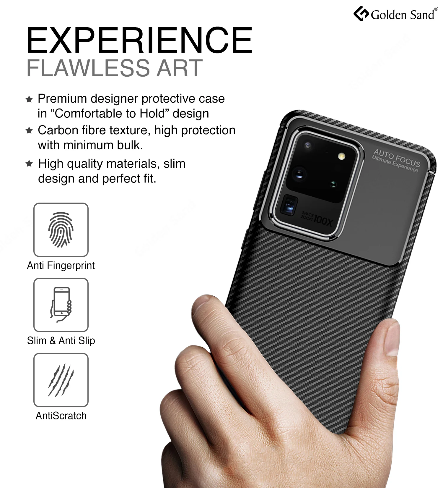 Samsung Galaxy S20 Ultra (6.9 inch) Back Cover | Aramid Fiber Series, Black - Image 4