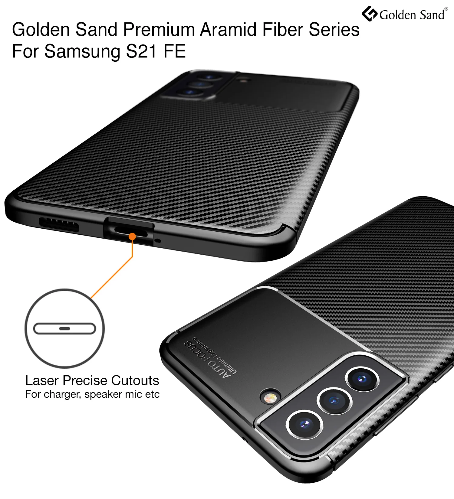 Samsung Galaxy S21 FE 5G, Samsung Galaxy S21 FE 5G 2023 (Snapdragon 888) (6.41 inch) Back Cover | Aramid Fiber Series, Black - Image 2