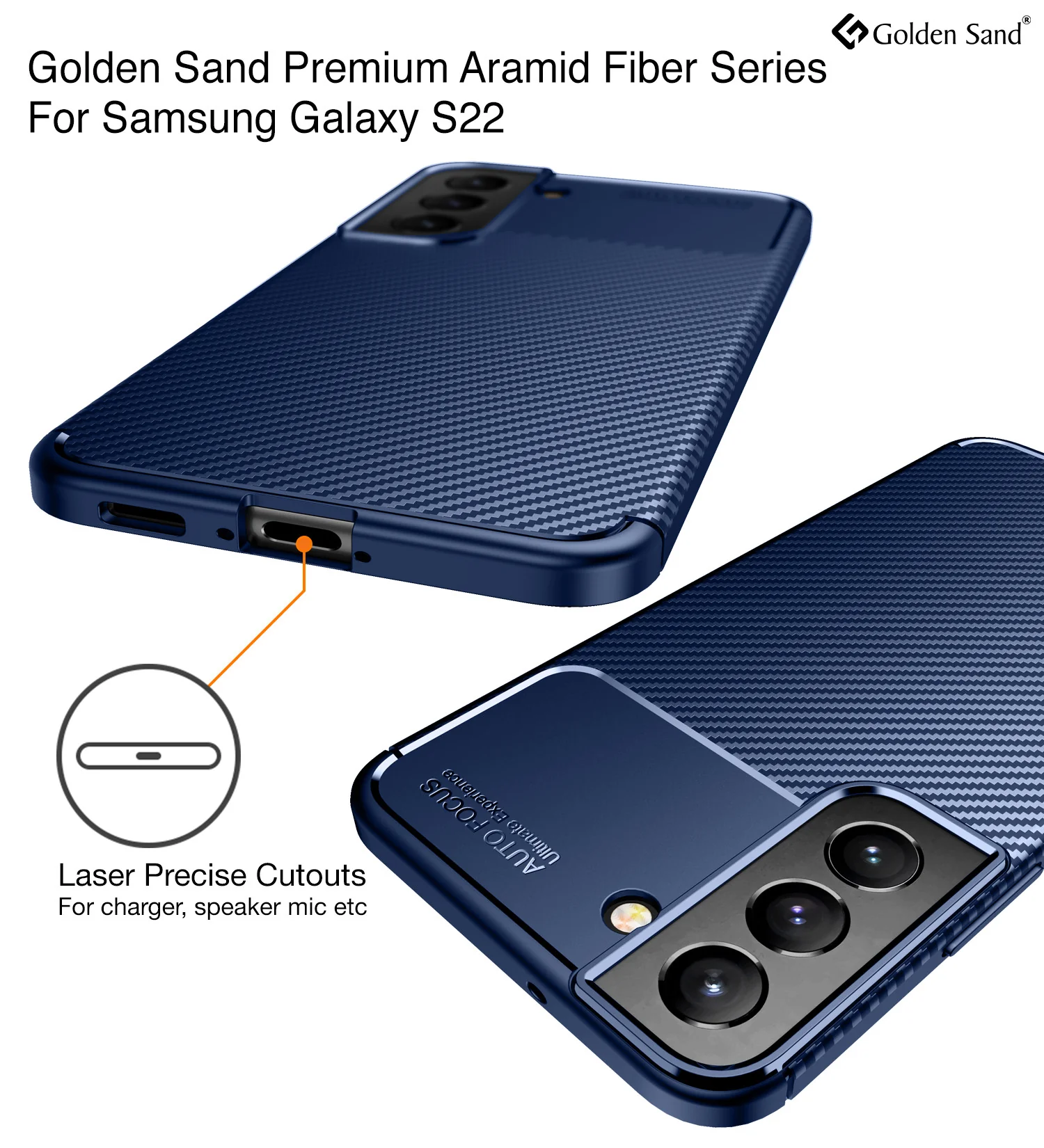 Samsung Galaxy S22 5G (6.1 inch) Back Cover | Aramid Fiber Series, Blue - Image 2