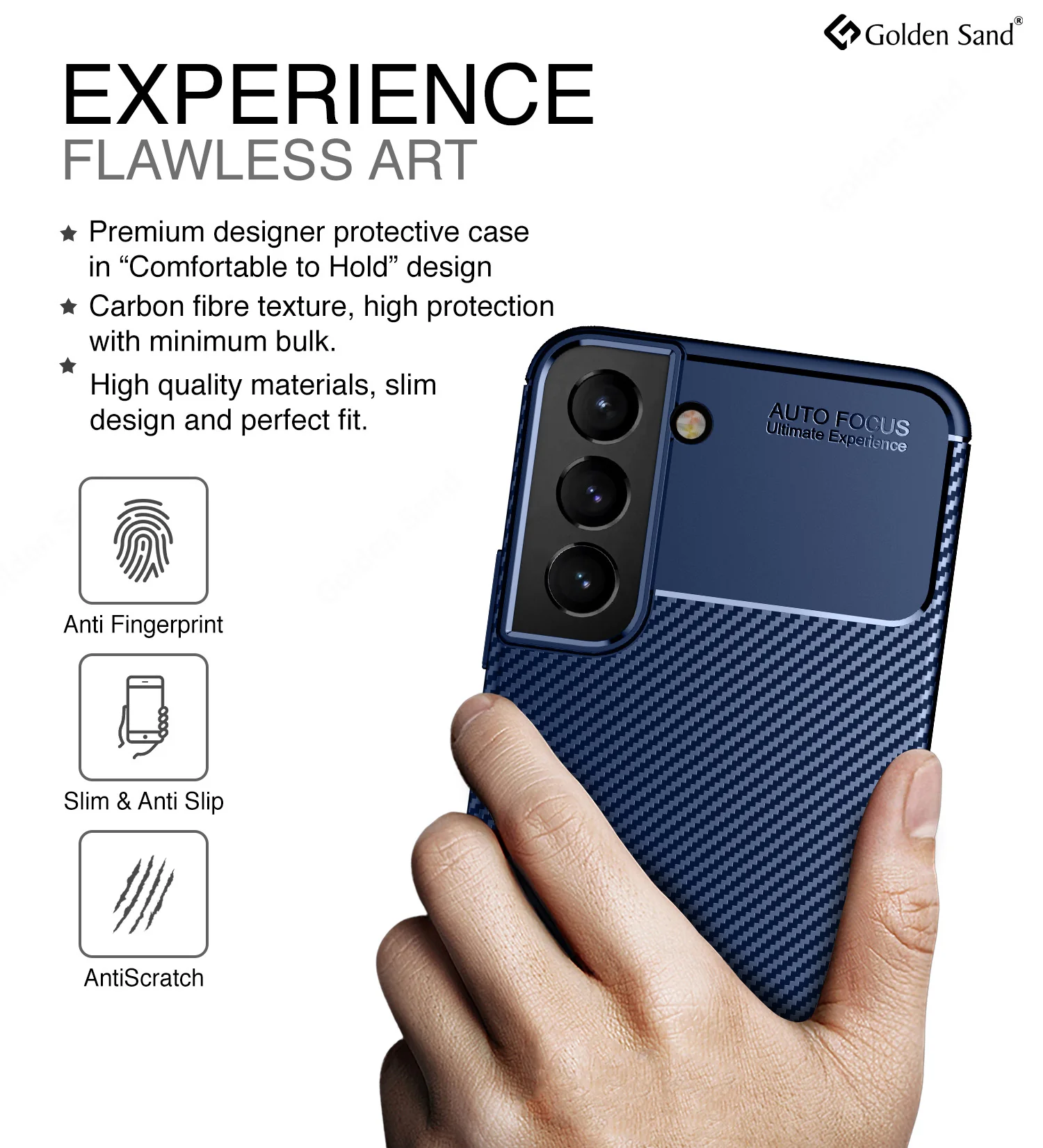 Samsung Galaxy S22 5G (6.1 inch) Back Cover | Aramid Fiber Series, Blue - Image 4