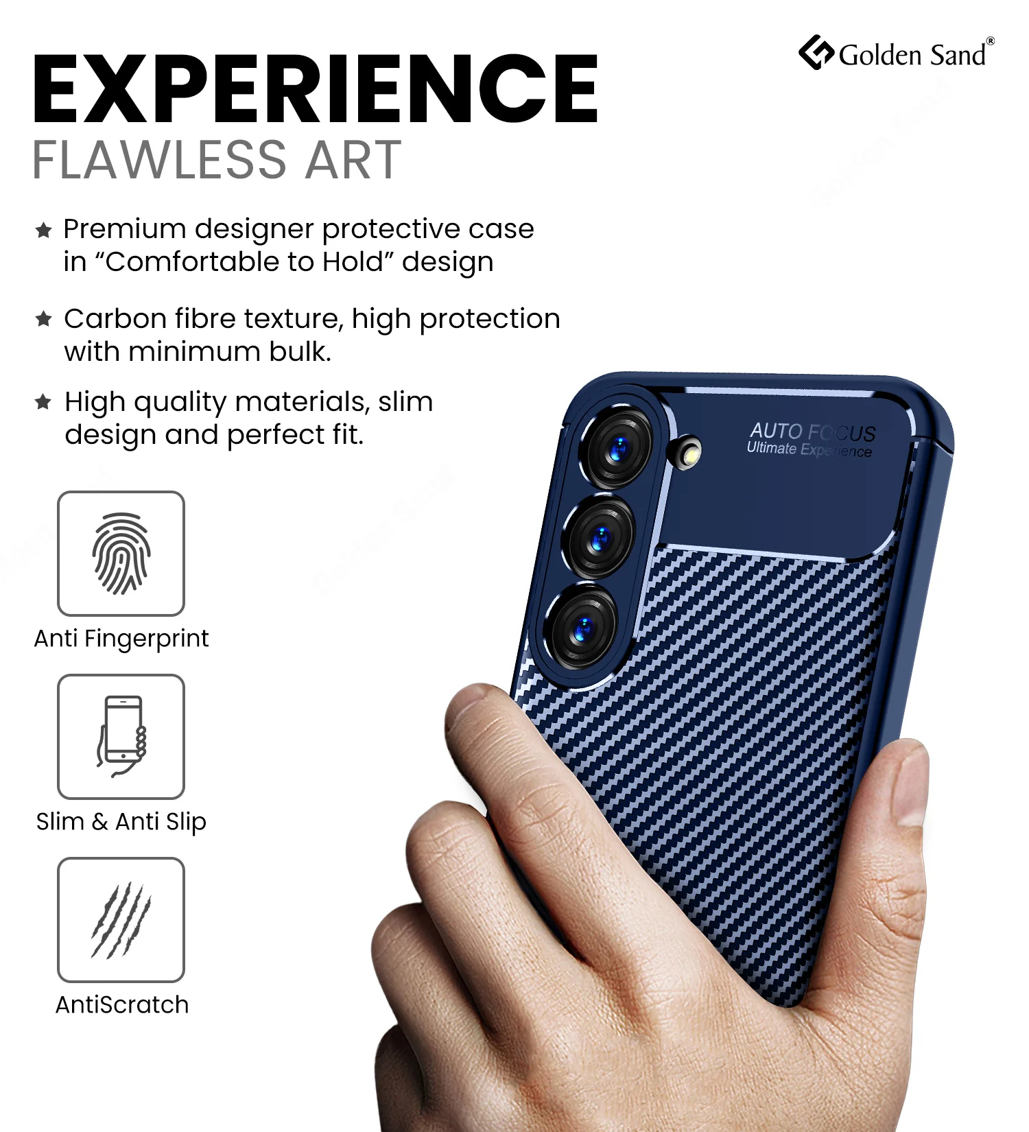 Samsung Galaxy S23 5G (6.1 inch) Back Cover | Aramid Fiber Series, Blue - Image 4