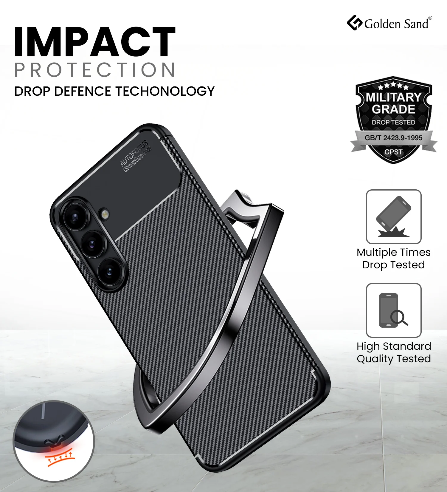 Samsung Galaxy S24 FE 5G (6.7 inch) Back Cover | Aramid Fiber Series, Black - Image 3