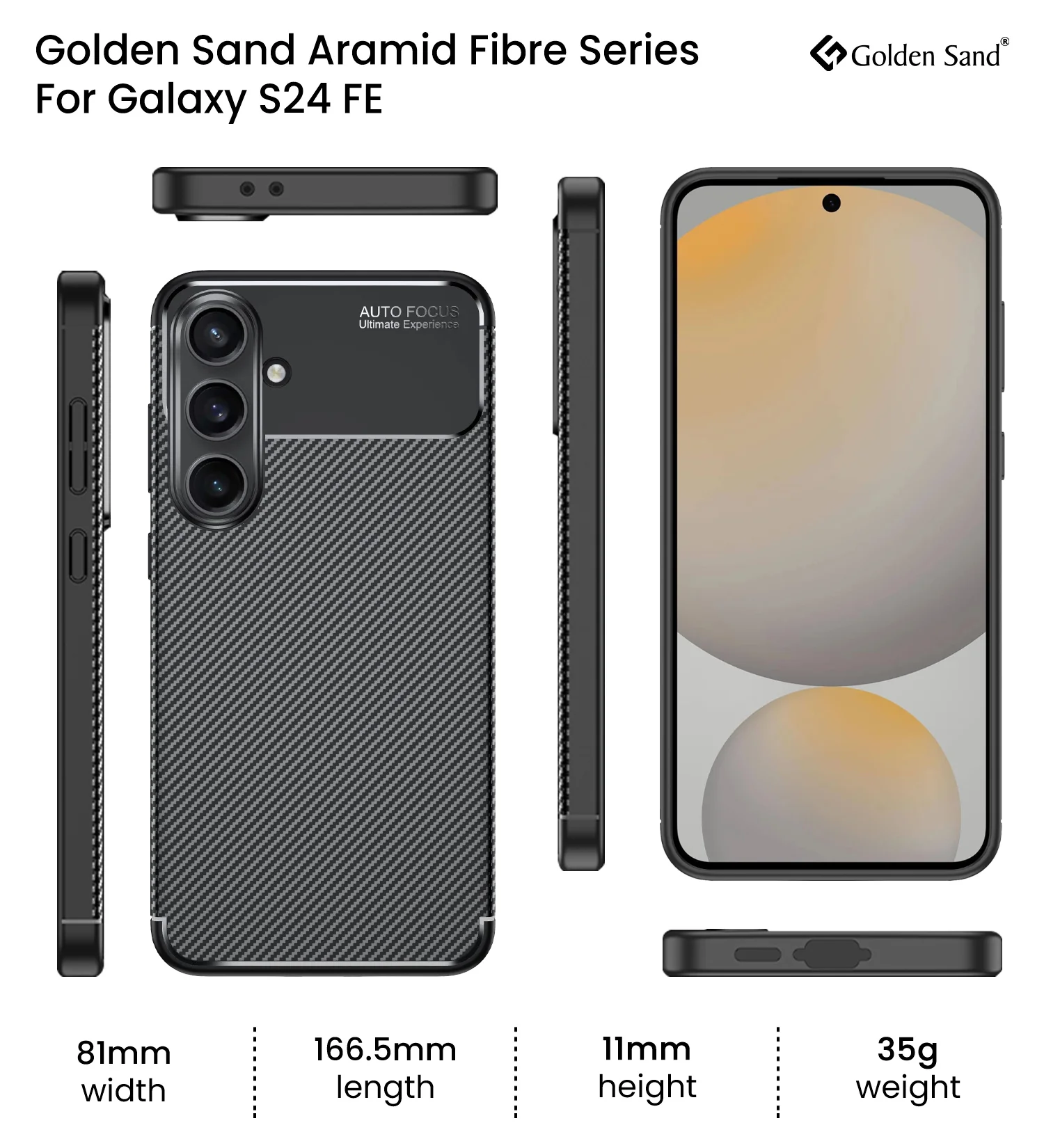 Samsung Galaxy S24 FE 5G (6.7 inch) Back Cover | Aramid Fiber Series, Black - Image 6