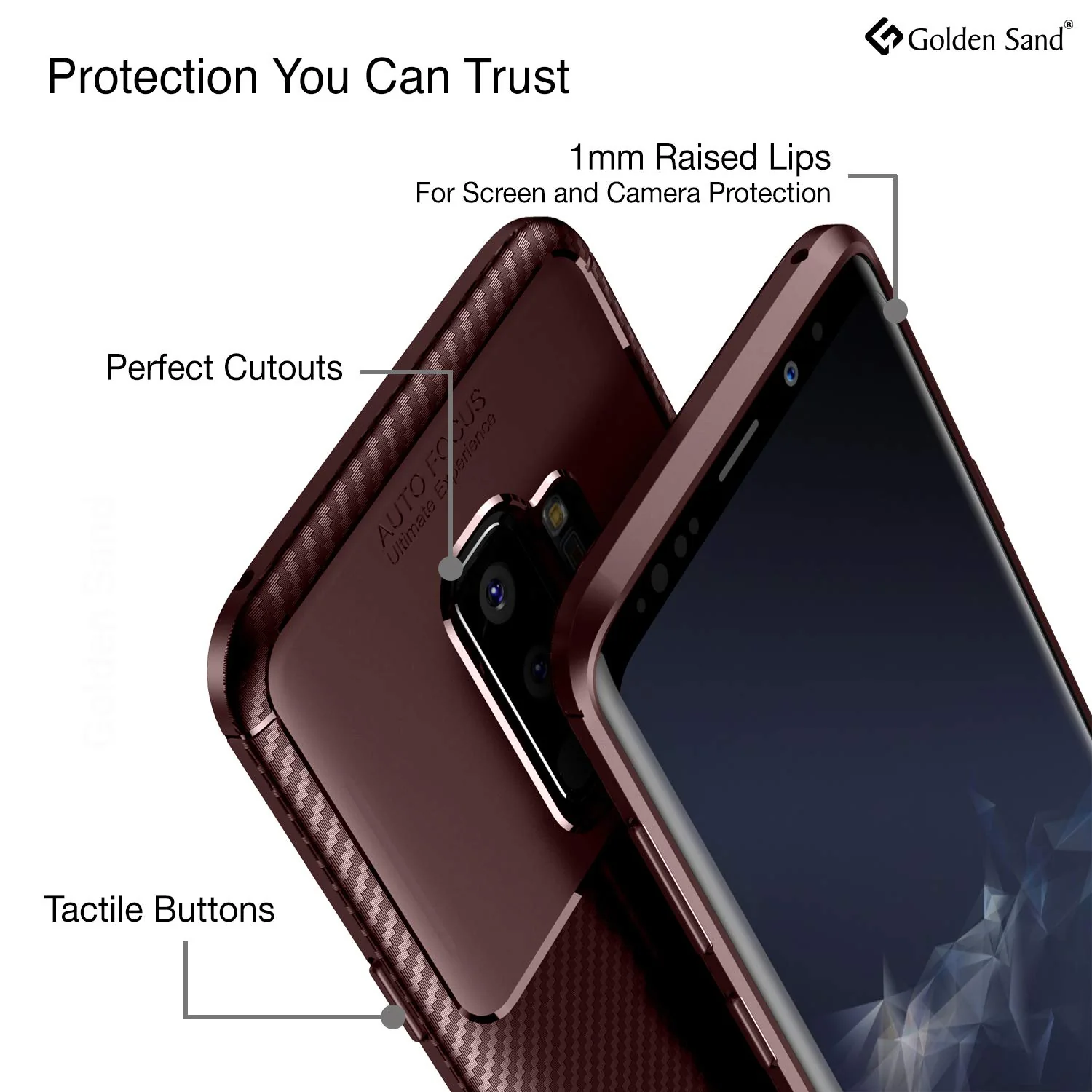 Samsung Galaxy S9 Plus (6.2 inch) Back Cover | Aramid Fiber Series, Brown - Image 4
