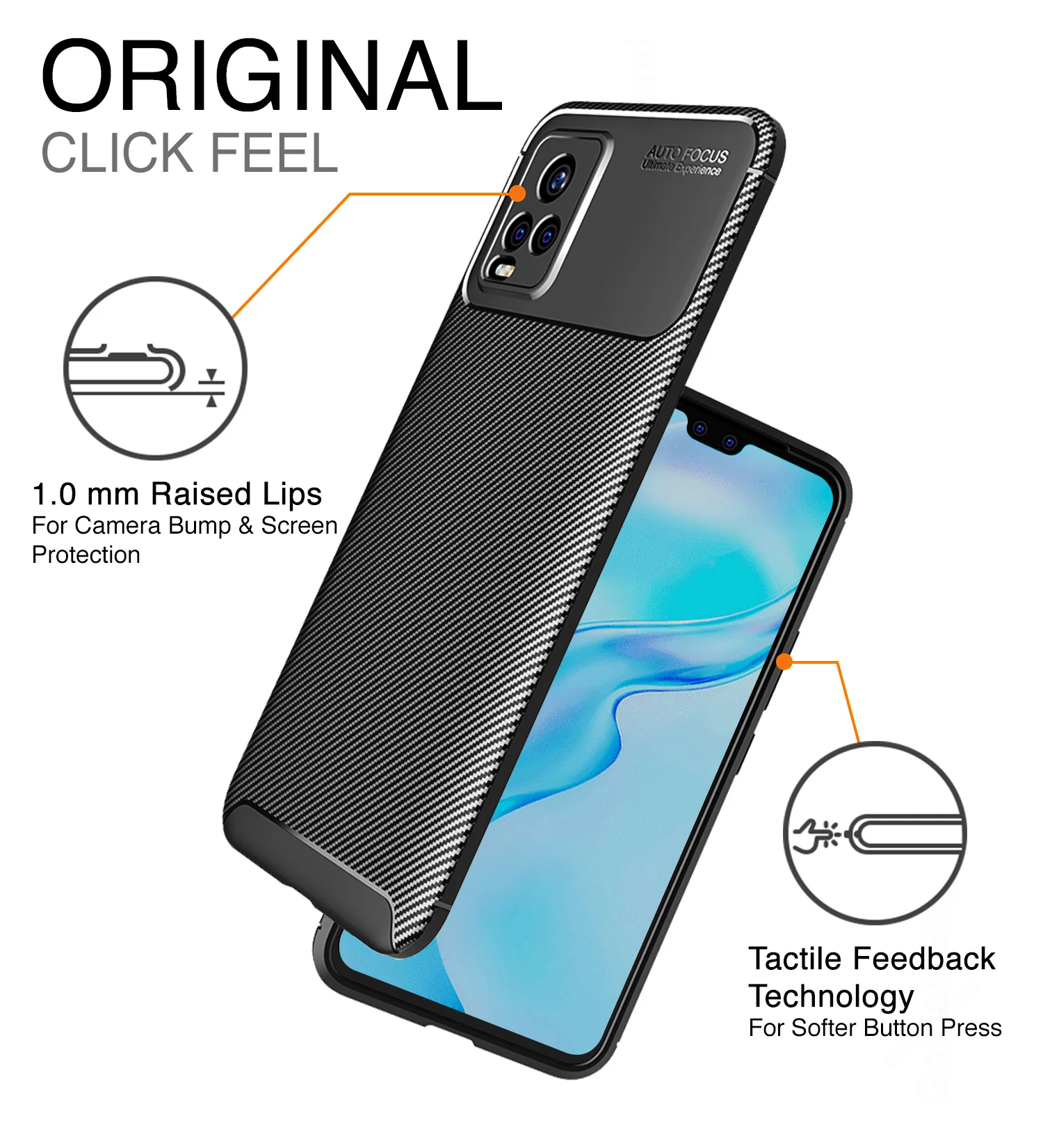 Vivo V20 Pro () Back Cover | Aramid Fiber Series, Black - Image 5