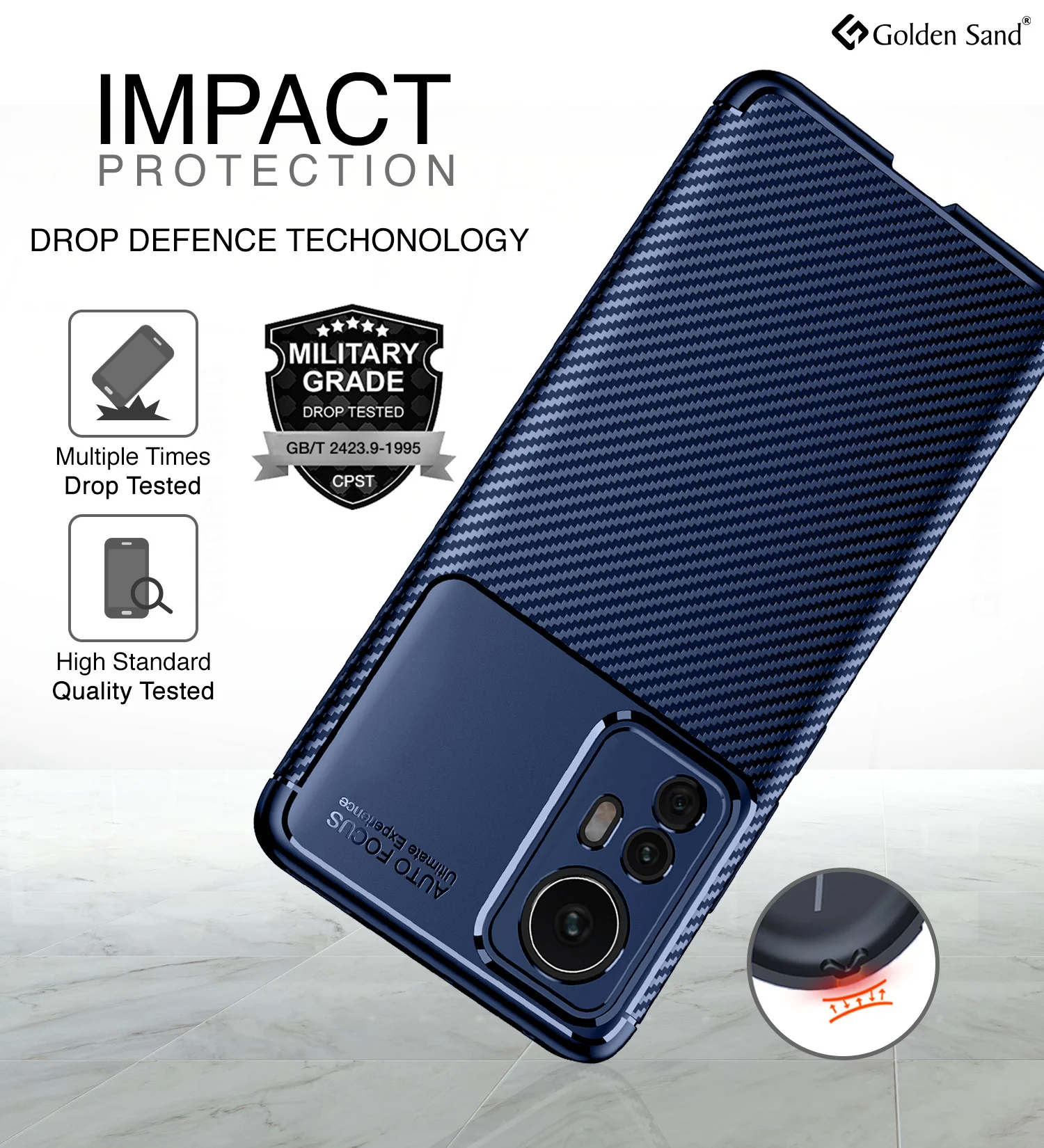 Xiaomi 12 Pro 5G (6.73 inch) Back Cover | Aramid Fiber Series, Blue - Image 4