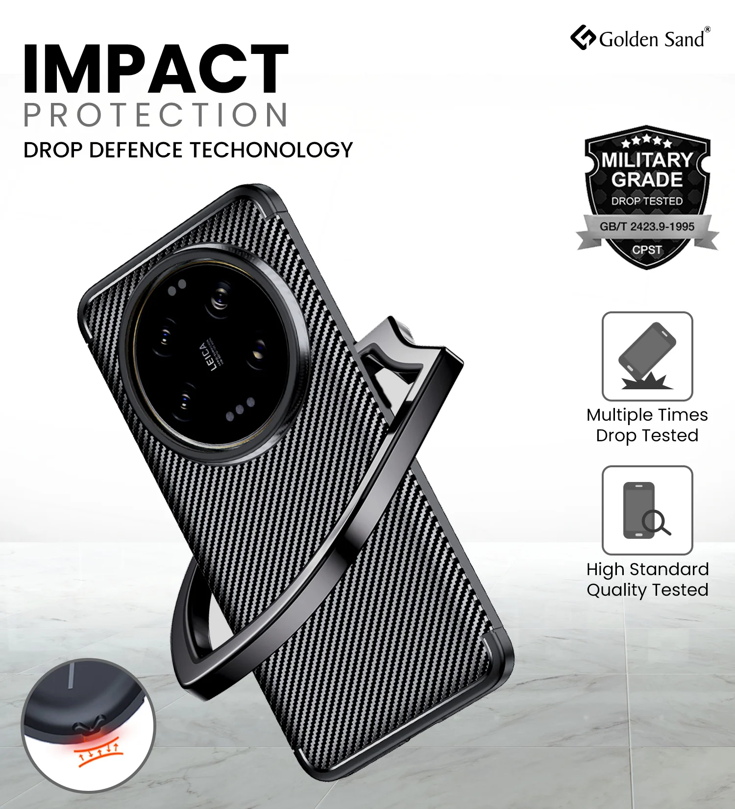 Xiaomi 14 Ultra 5G (6.73 inch) Back Cover | Aramid Fiber Series, Black - Image 3