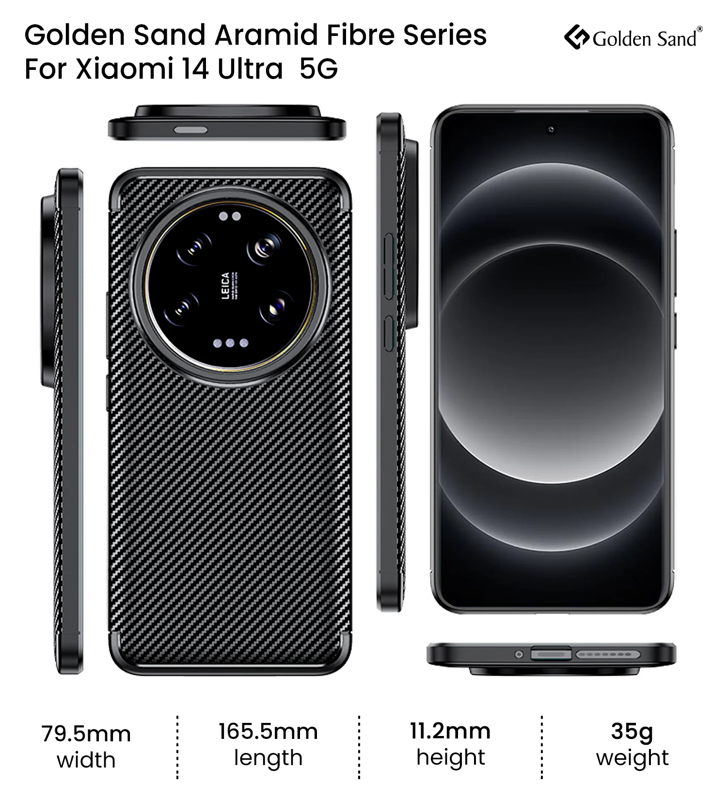 Xiaomi 14 Ultra 5G (6.73 inch) Back Cover | Aramid Fiber Series, Black - Image 6