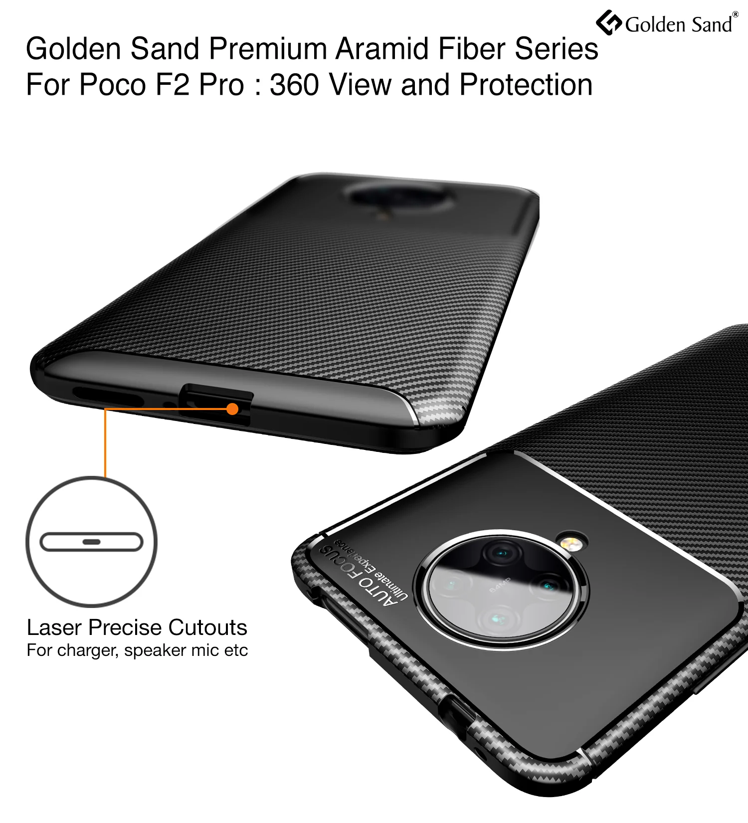 Xiaomi Poco F2 Pro (6.67 inch) Back Cover | Aramid Fiber Series, Black - Image 2