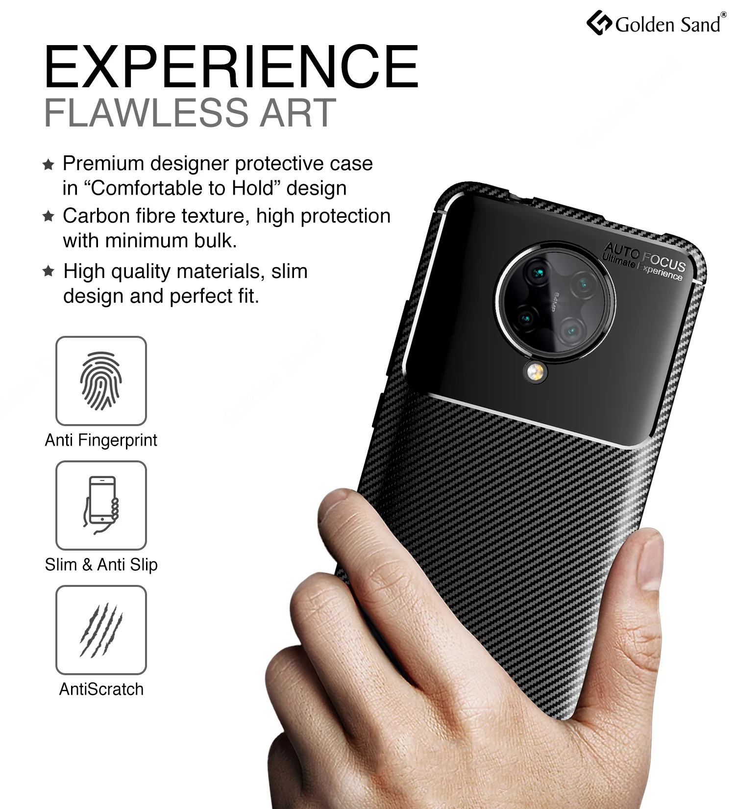 Xiaomi Poco F2 Pro (6.67 inch) Back Cover | Aramid Fiber Series, Black - Image 4