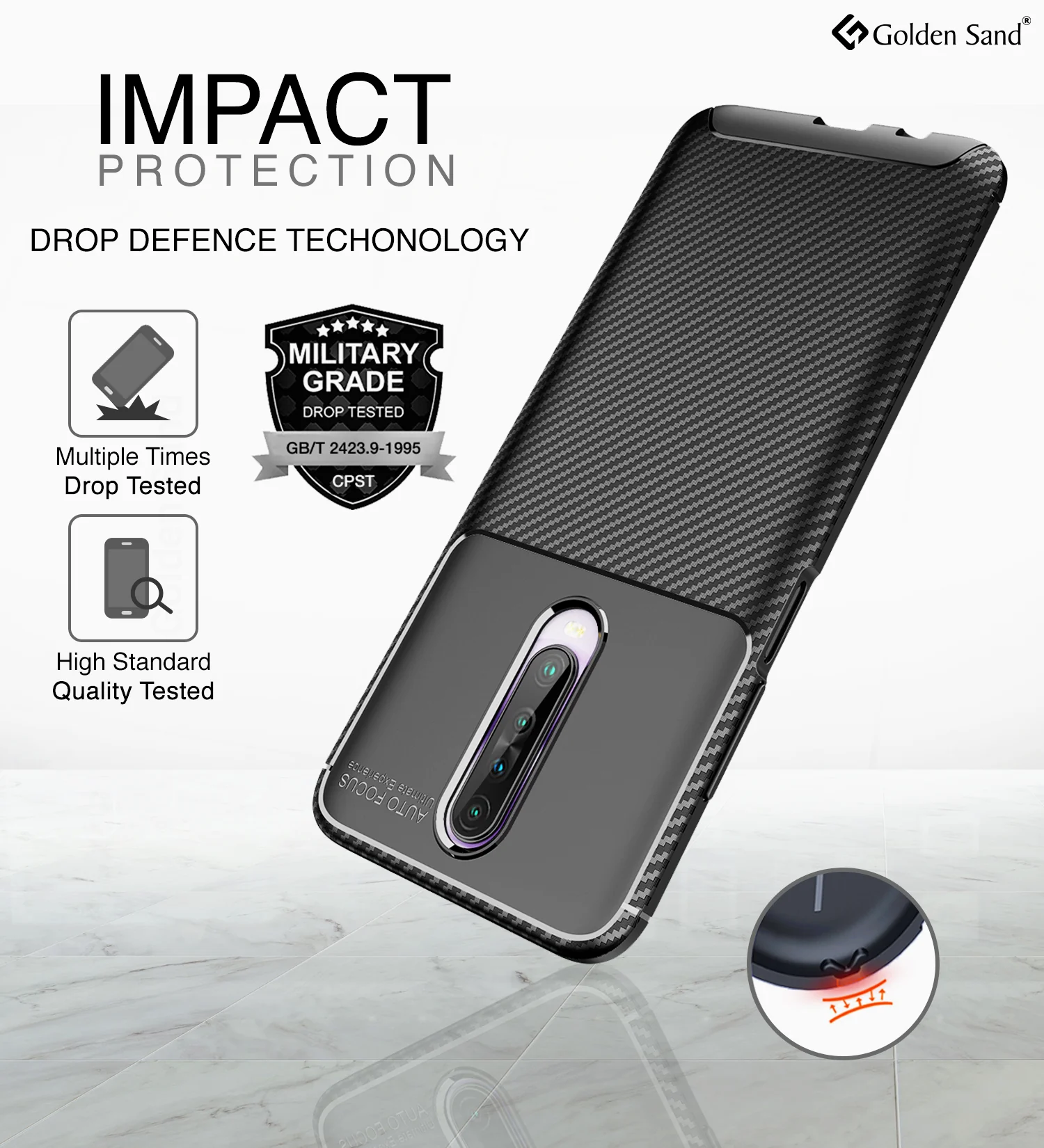 Xiaomi Poco X2, Redmi K30 (6.67 inch) Back Cover | Aramid Fiber Series, Black - Image 3