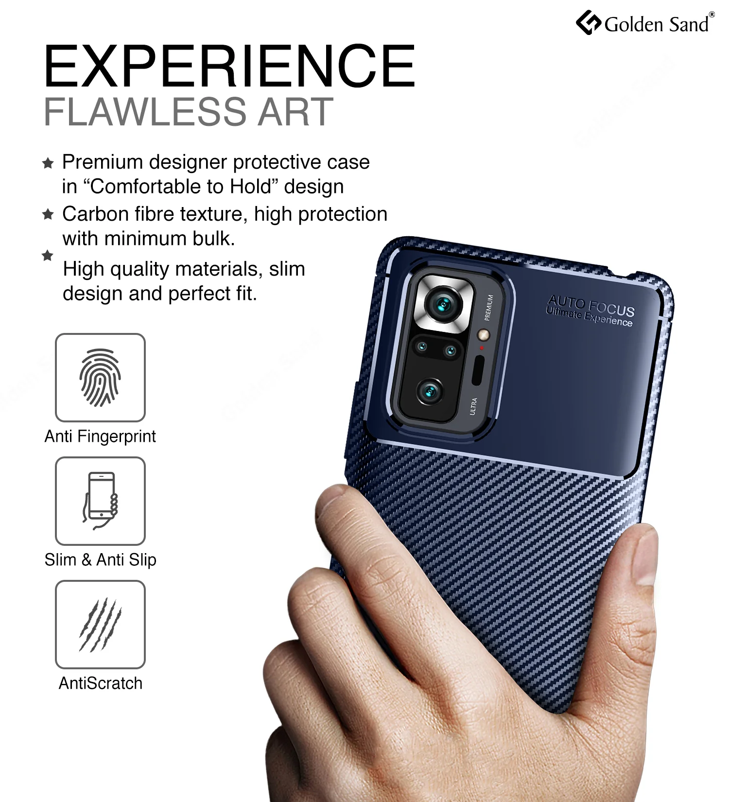 Xiaomi Redmi Note 10 Pro, Xiaomi Redmi Note 10 Pro Max (6.67 inch) Back Cover | Aramid Fiber Series, Blue - Image 5