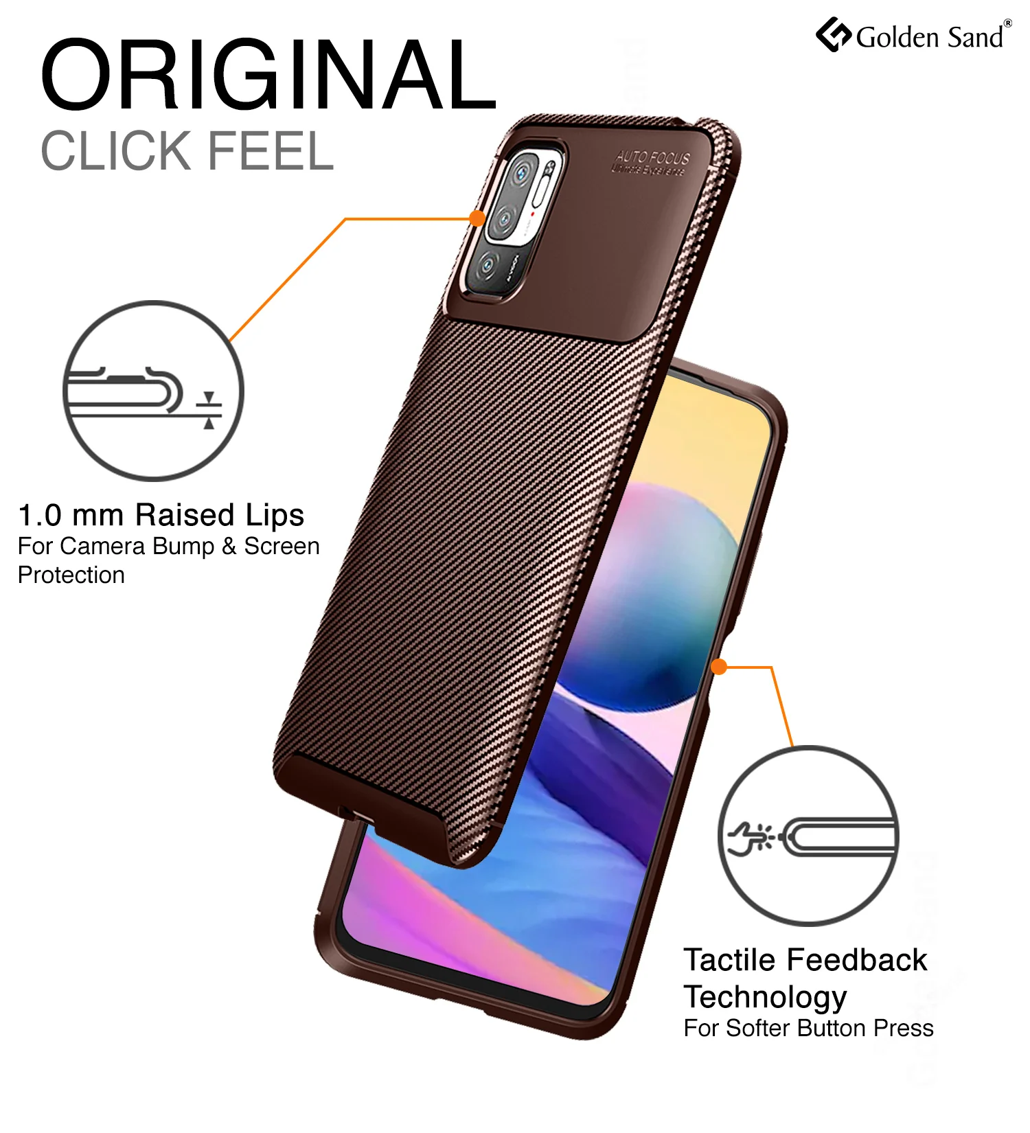 Poco M3 Pro 5G (6.5 inch) Back Cover | Aramid Fiber Series, Brown - Image 5