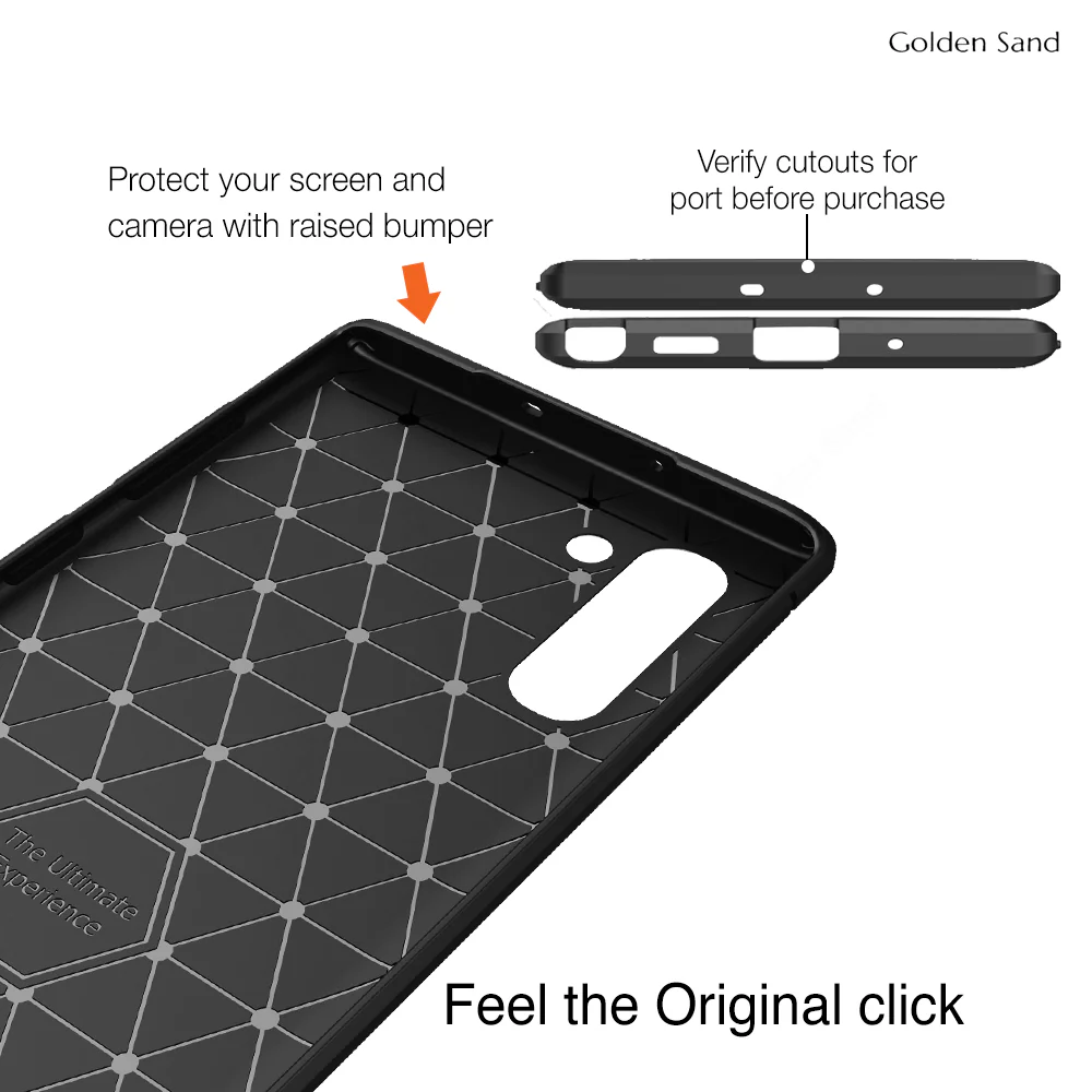 Carbon Fibre Series Shockproof Armor Back Cover for Samsung Galaxy Note 10 6.7 inch, Black - Image 3