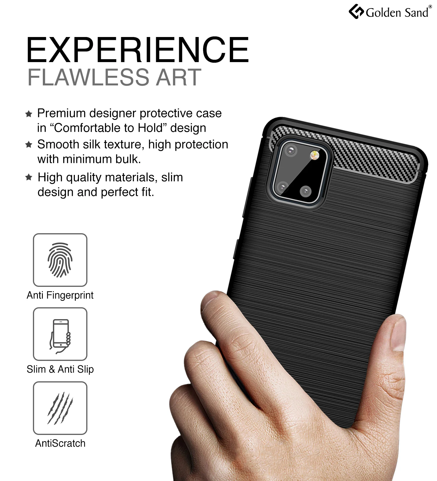 Carbon Fibre Series Shockproof Armor Back Cover for Samsung Galaxy Note 10 Lite 6.7 inch, Black - Image 4