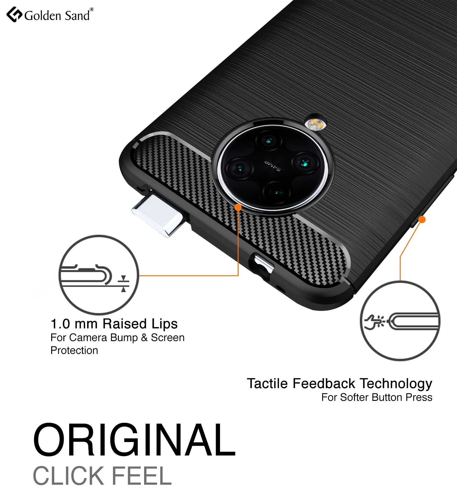 Carbon Fibre Series Shockproof Armor Back Cover for Xiaomi Poco F2 Pro 6.67 inch, Black - Image 5