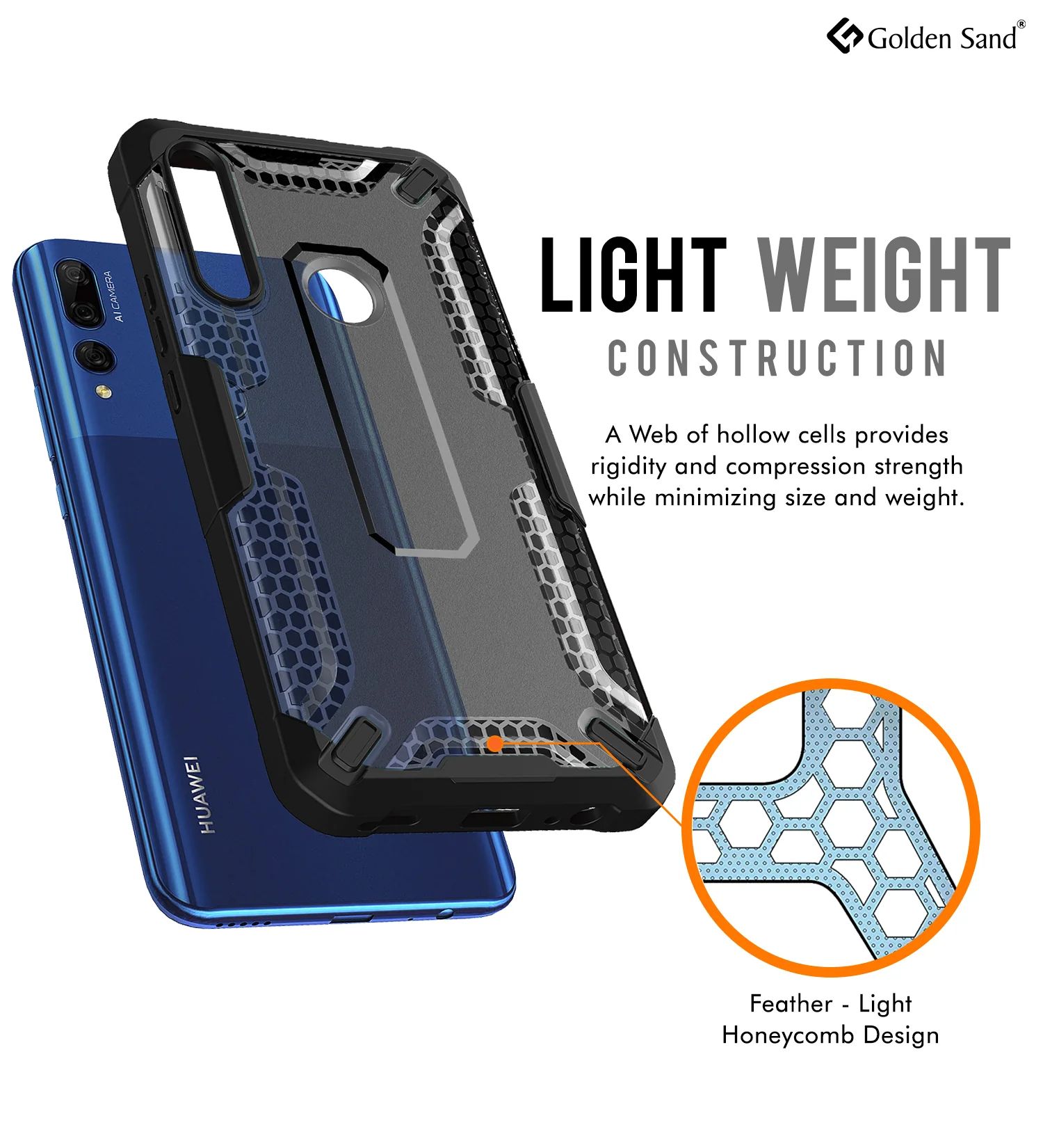 Drop Defense Pro Series Translucent Bumper Back Cover for Honor 9X, Huawei Y9 Prime 6.5 inch, Ash Black - Image 3