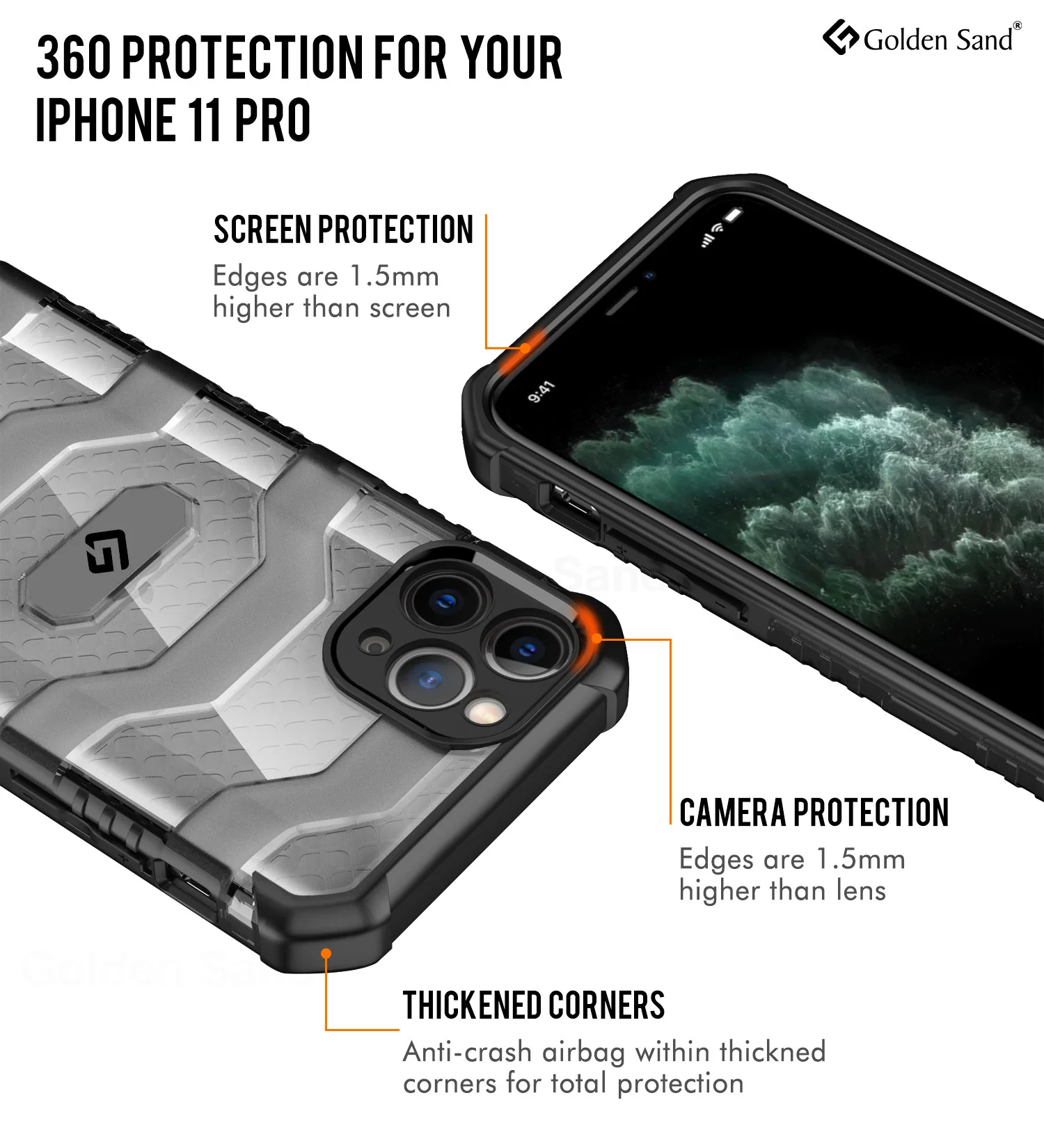 Apple iPhone 11 Pro Back Cover | Explorer Series, Space Black - Image 2