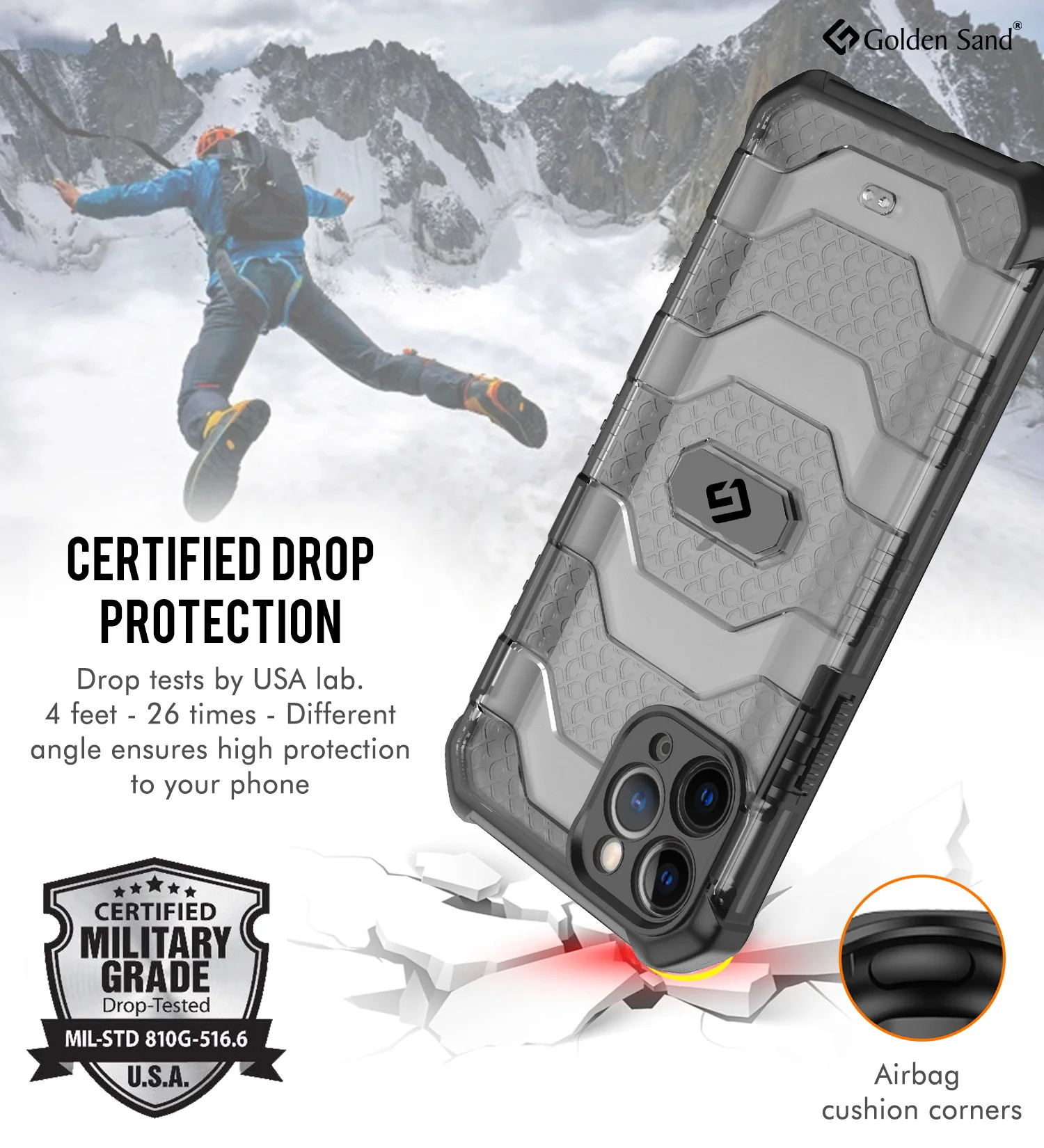 Apple iPhone 11 Pro Back Cover | Explorer Series, Space Black - Image 4