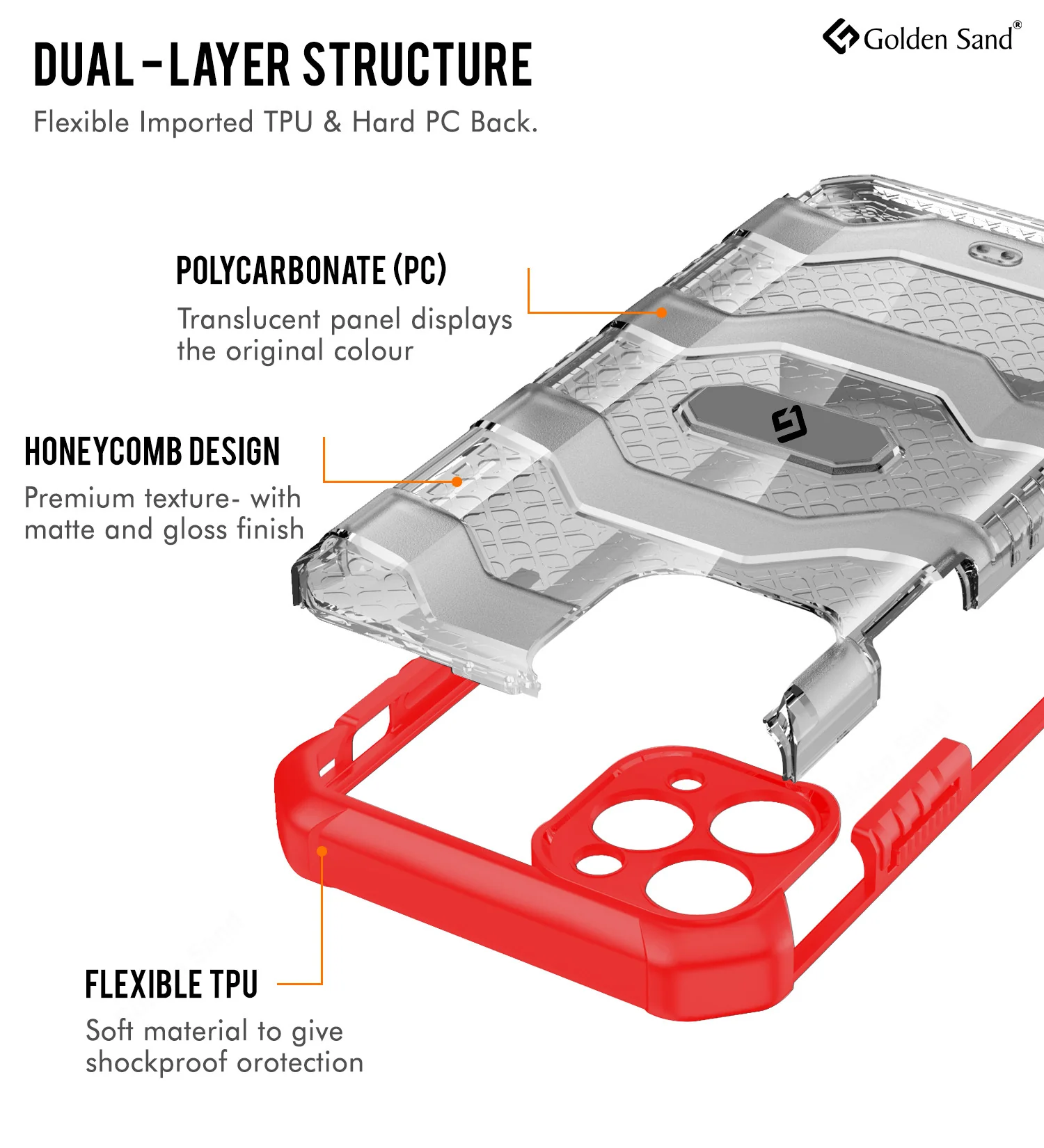 Apple iPhone 11 Pro Max  Back Cover | Explorer Series, Tangy Red - Image 3