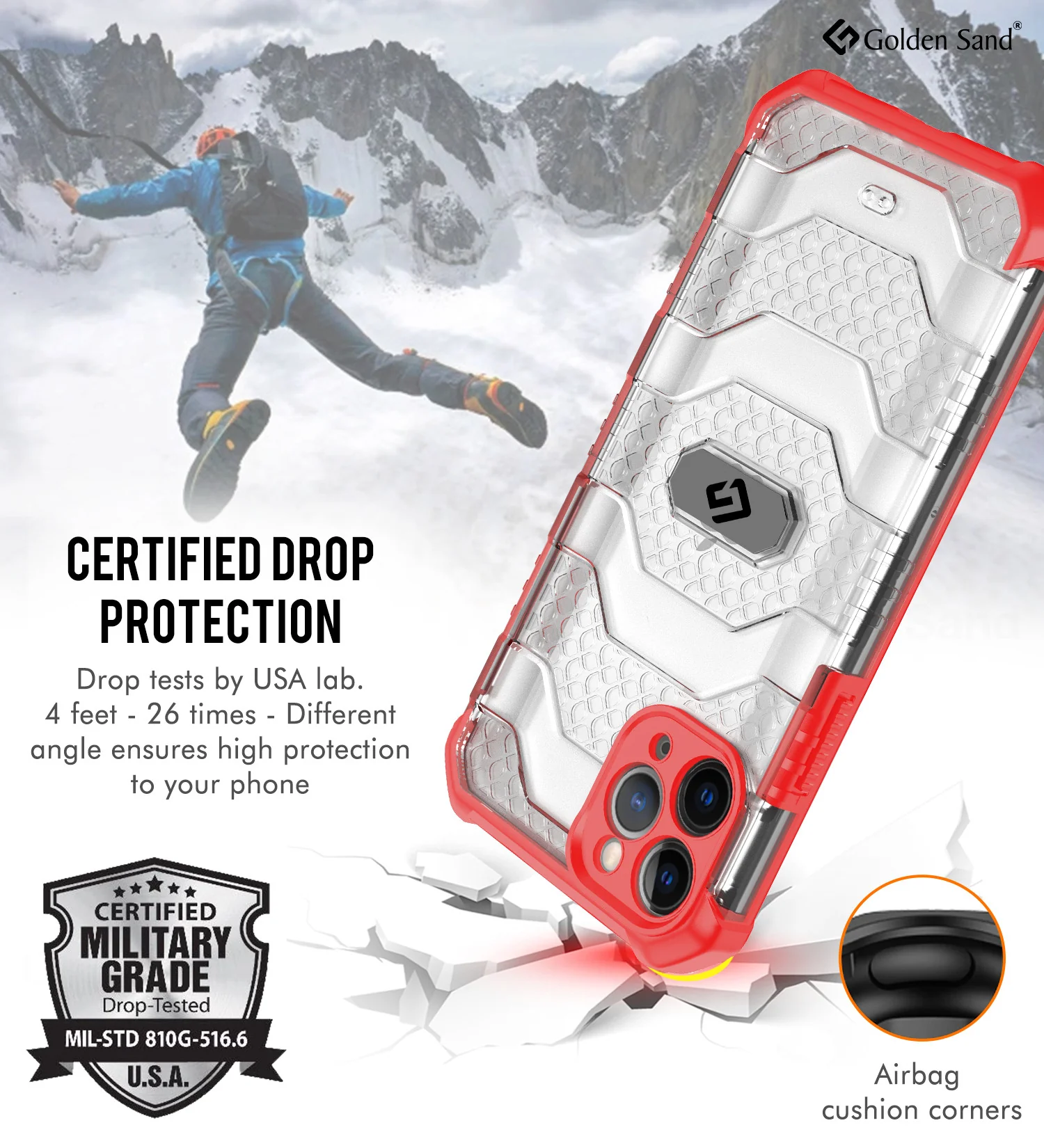 Apple iPhone 11 Pro Max  Back Cover | Explorer Series, Tangy Red - Image 4