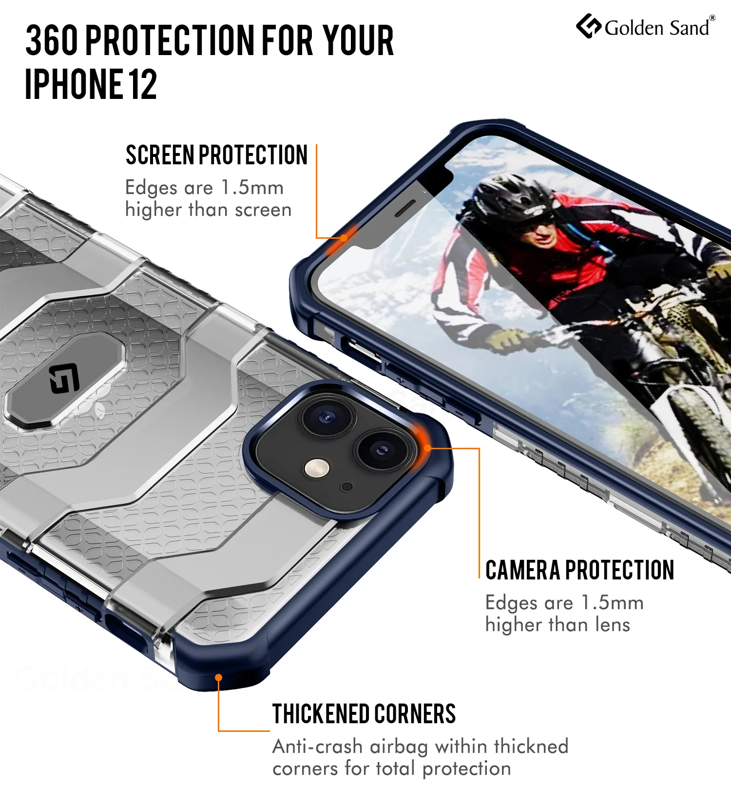 Apple iPhone 12 Pro  Back Cover | Explorer Series, Deep Blue - Image 2
