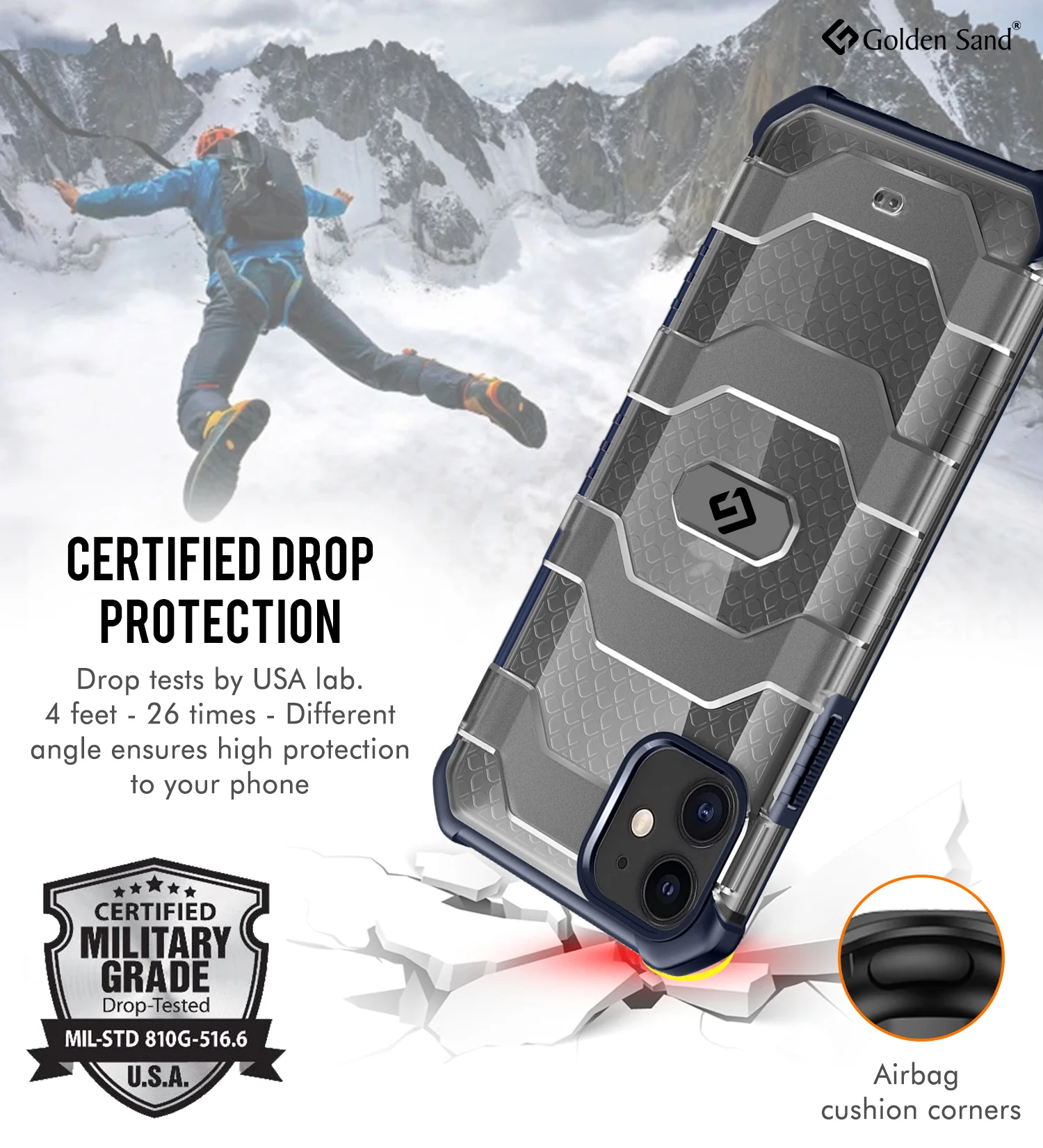 Apple iPhone 12 Pro  Back Cover | Explorer Series, Deep Blue - Image 4