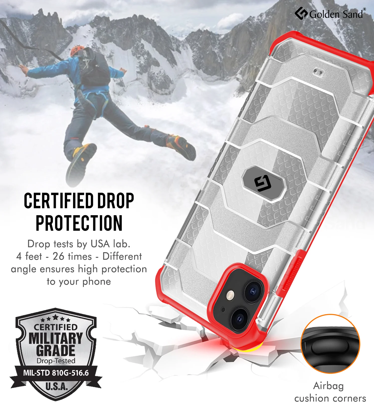 Apple iPhone 12 Mini  Back Cover | Explorer Series, Tangy Red - Image 4