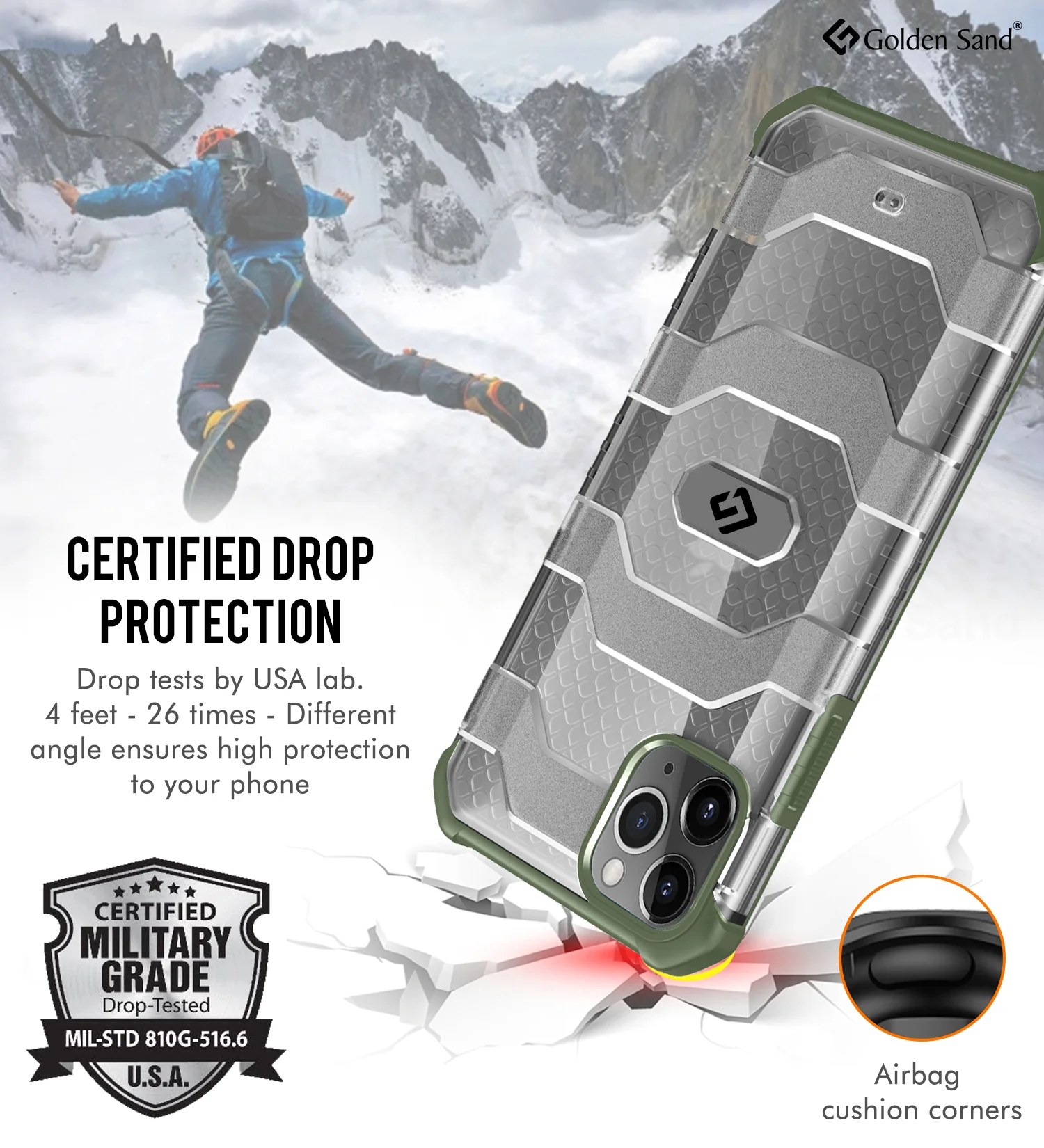 Apple iPhone 12 Pro  Back Cover | Explorer Series, Olive Green - Image 4