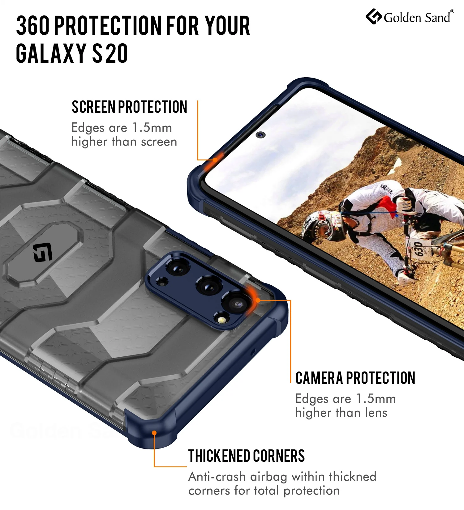 Samsung Galaxy S20  Back Cover | Explorer Series, Deep Blue - Image 2