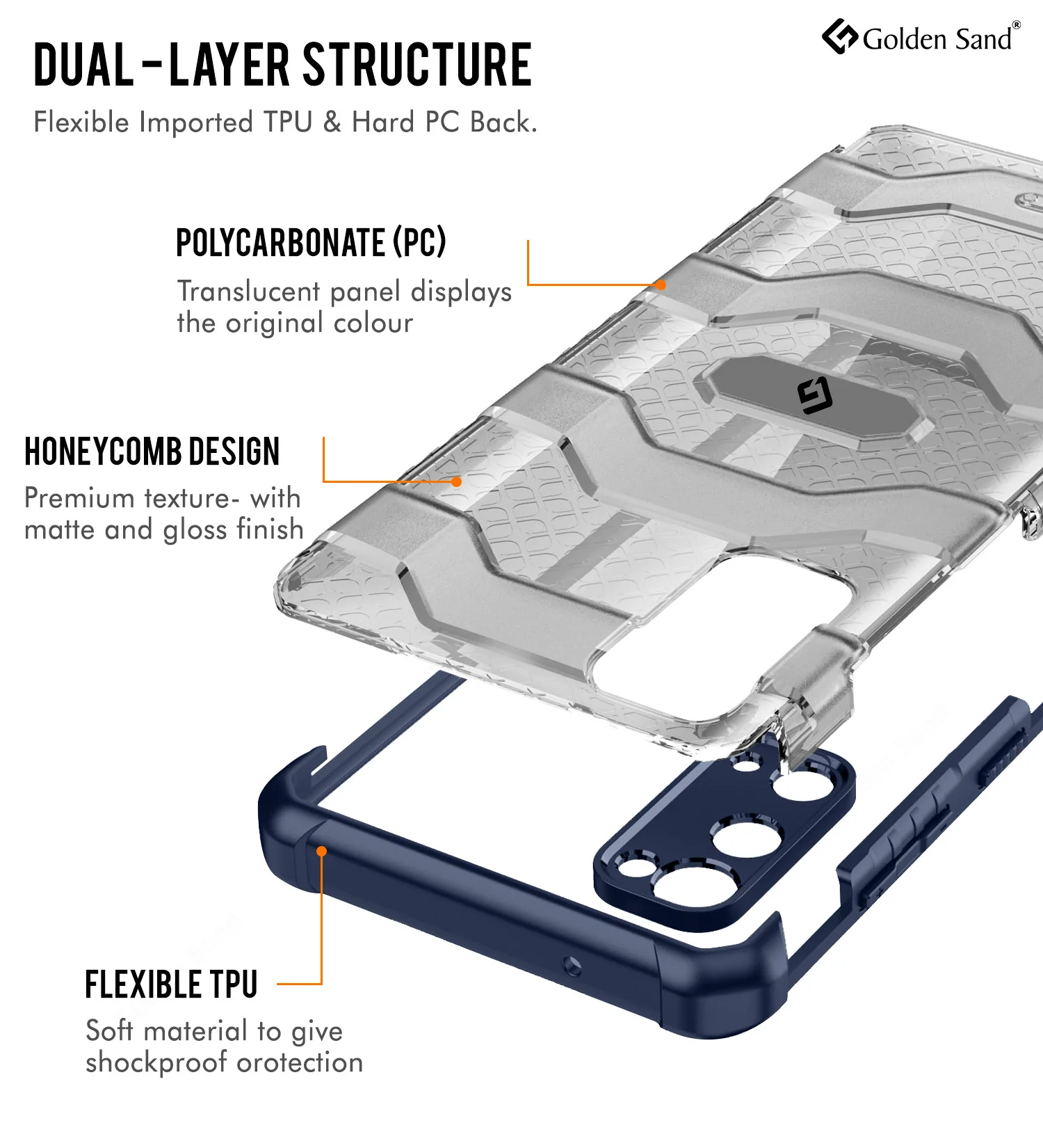 Samsung Galaxy S20  Back Cover | Explorer Series, Deep Blue - Image 3