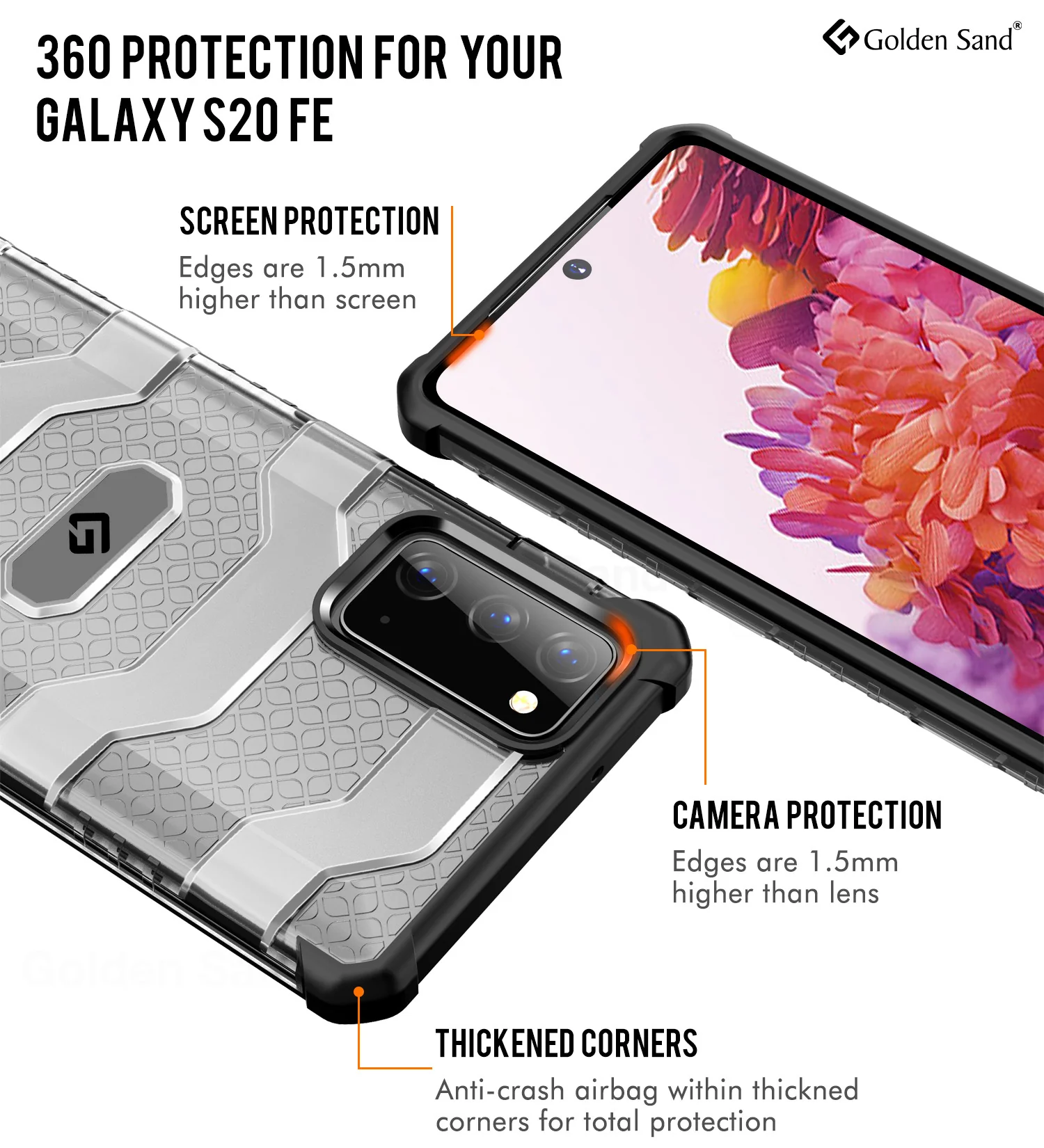 Samsung Galaxy S20 FE, Samsung Galaxy S20 FE 5G Back Cover | Explorer Series, Space Black - Image 2