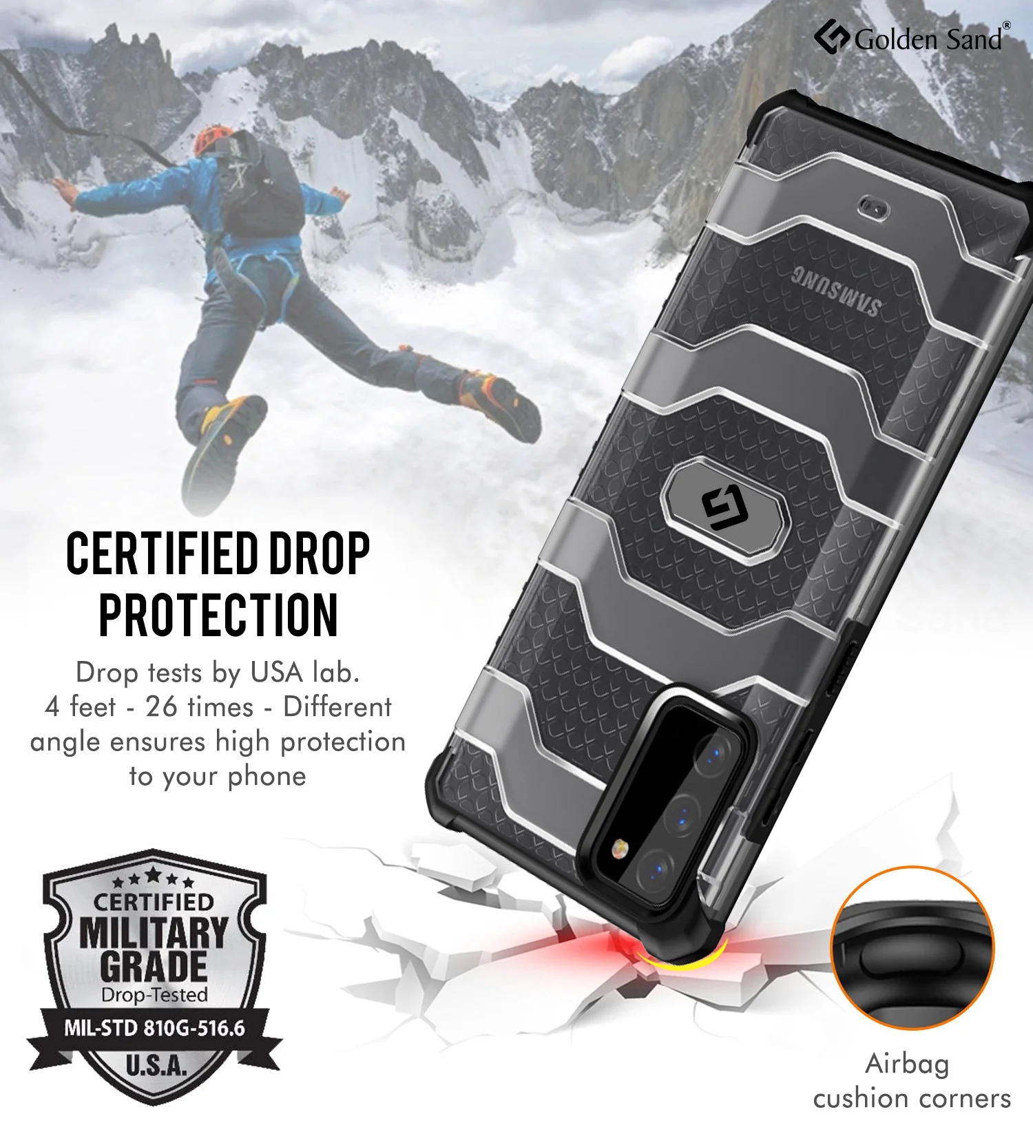 Samsung Galaxy S20 FE, Samsung Galaxy S20 FE 5G Back Cover | Explorer Series, Space Black - Image 4