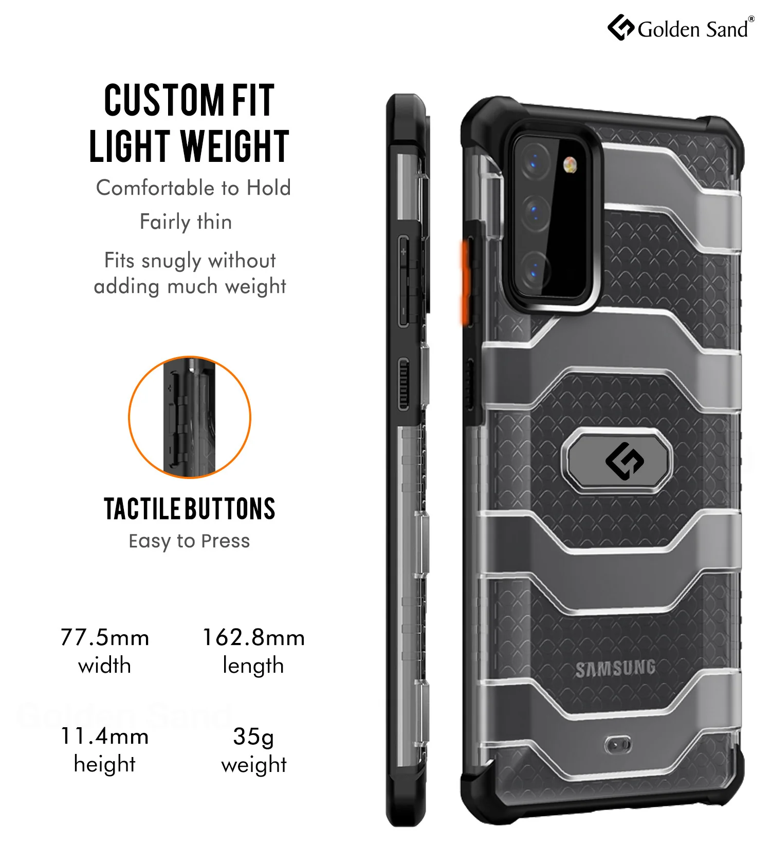 Samsung Galaxy S20 FE, Samsung Galaxy S20 FE 5G Back Cover | Explorer Series, Space Black - Image 5