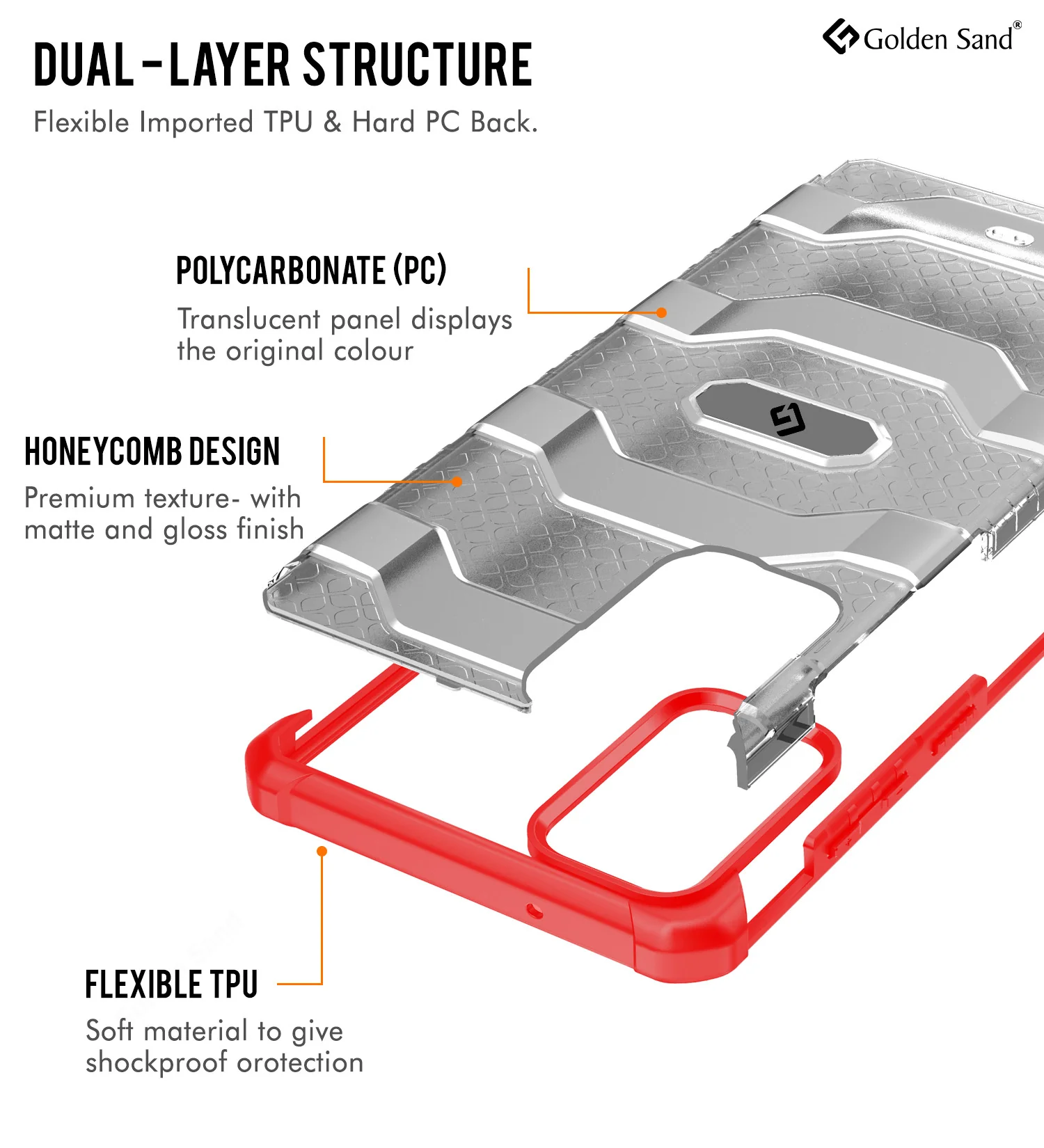 Samsung Galaxy S20 FE, Samsung Galaxy S20 FE 5G  Back Cover | Explorer Series, Tangy Red - Image 3