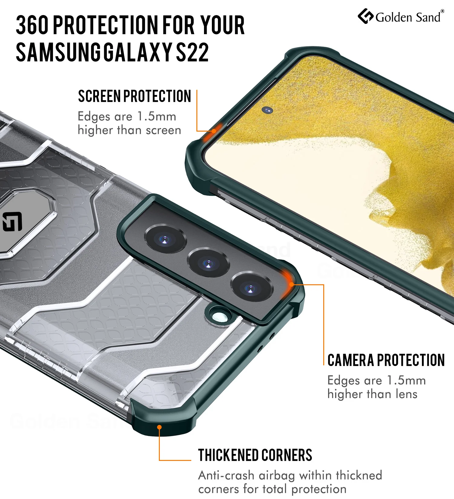 Samsung Galaxy S22 5G (6.1 inch) Back Cover | Explorer Series, Military Green - Image 2