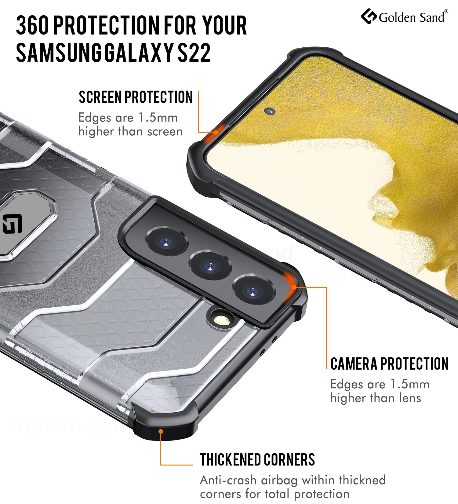 Samsung Galaxy S22 5G (6.1 inch) Back Cover | Explorer Series, Space Black - Image 2