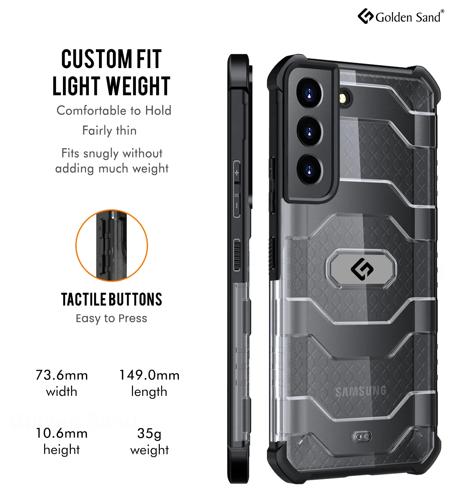 Samsung Galaxy S22 5G (6.1 inch) Back Cover | Explorer Series, Space Black - Image 5