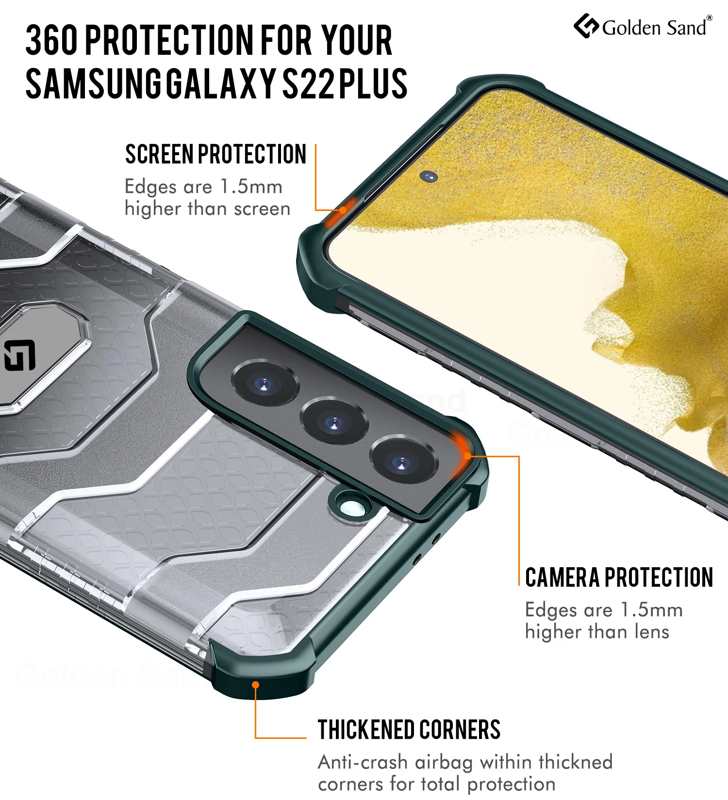 Samsung Galaxy S22+ Plus 5G (6.6 inch) Back Cover | Explorer Series, Military Green - Image 2