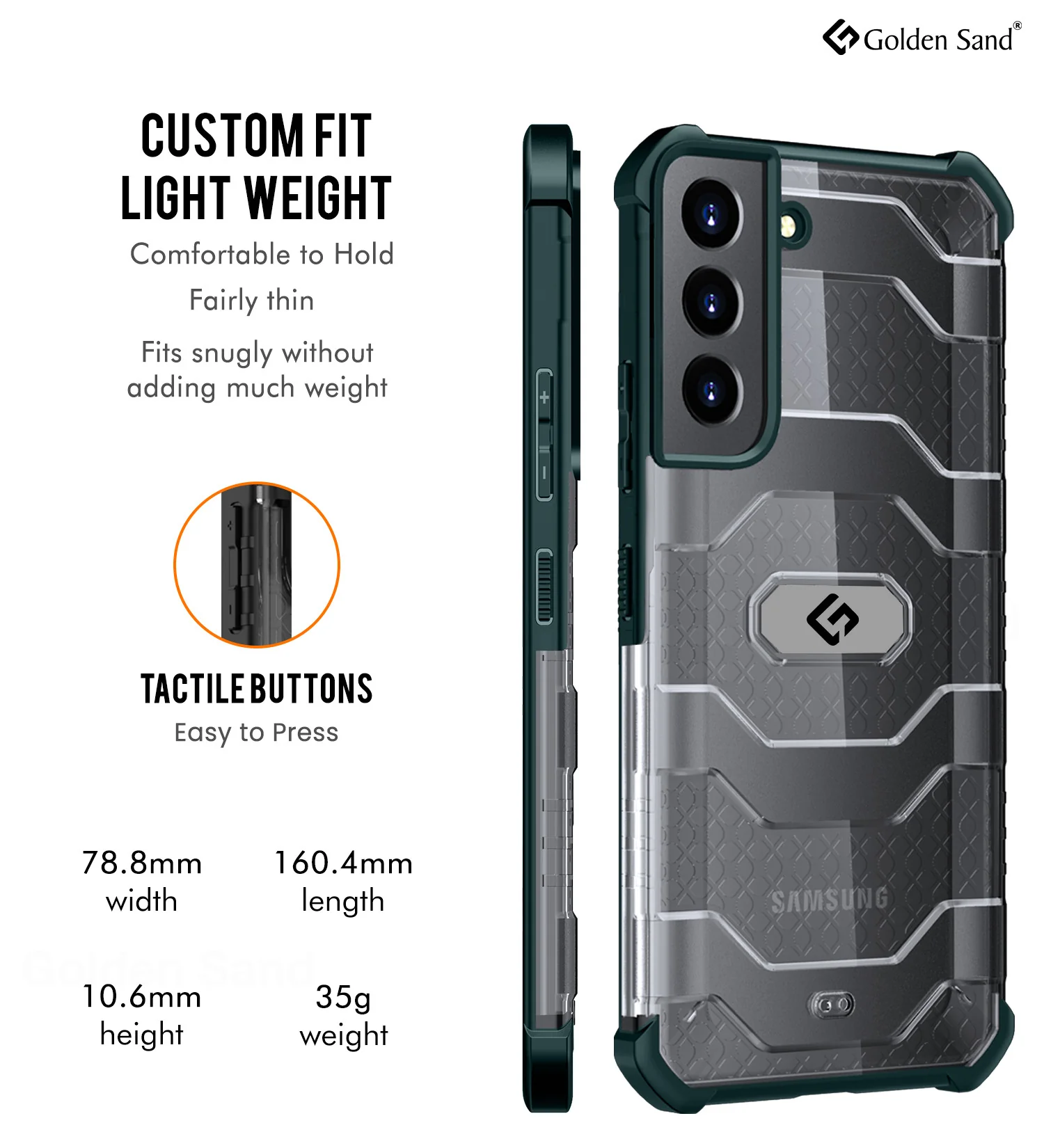 Samsung Galaxy S22+ Plus 5G (6.6 inch) Back Cover | Explorer Series, Military Green - Image 5