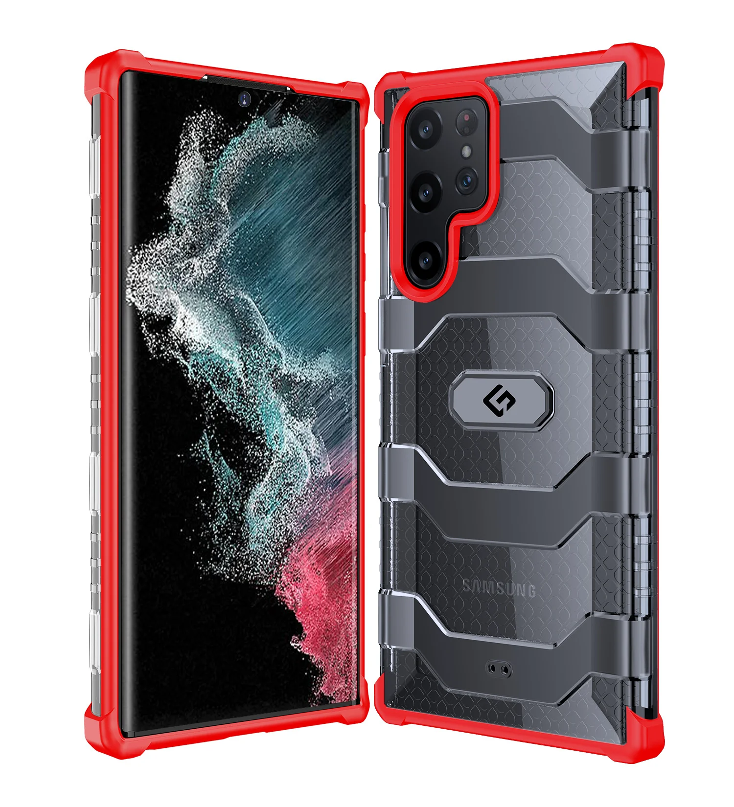 Samsung Galaxy S22 Ultra 5G (6.8 inch) Back Cover | Explorer Series, Tangy Red