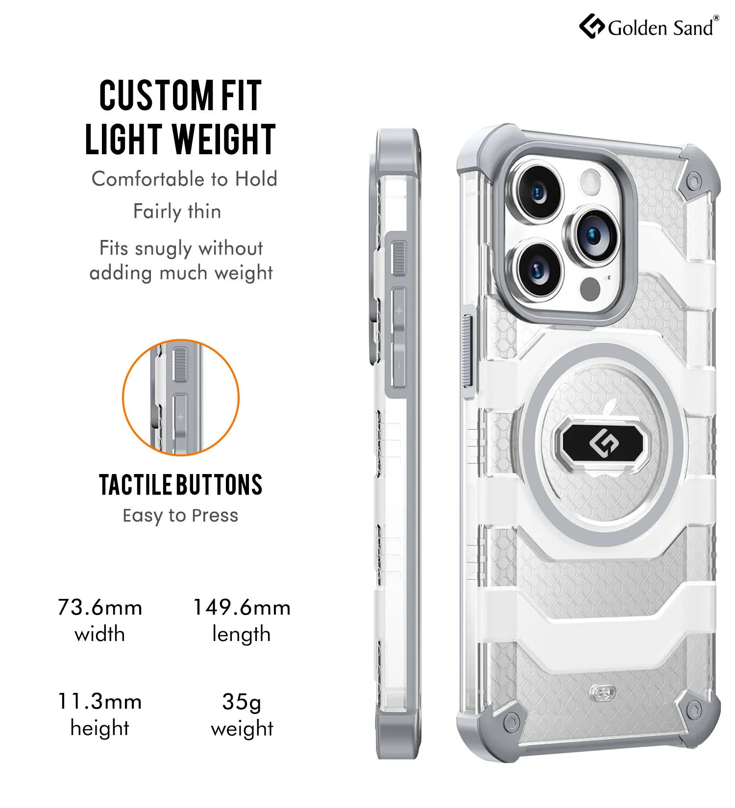 Apple iPhone 15 Pro (6.1 inch) Back Cover | Explorer Series, [Magsafe Compatible], Grey - Image 5
