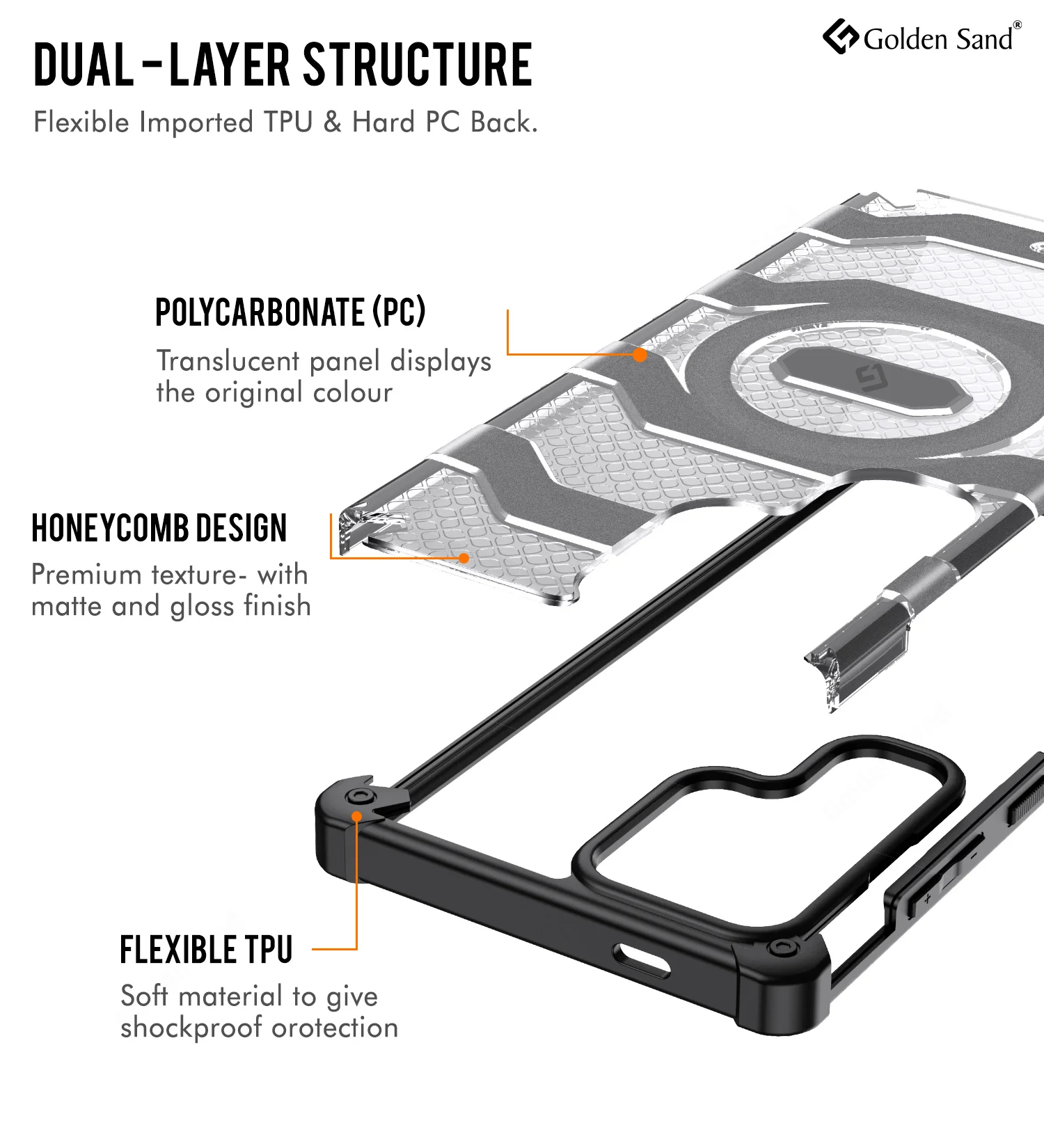 Samsung Galaxy S24 Ultra 5G (6.8 inch) Back Cover | Explorer Series, [Magsafe Compatible], Black - Image 4