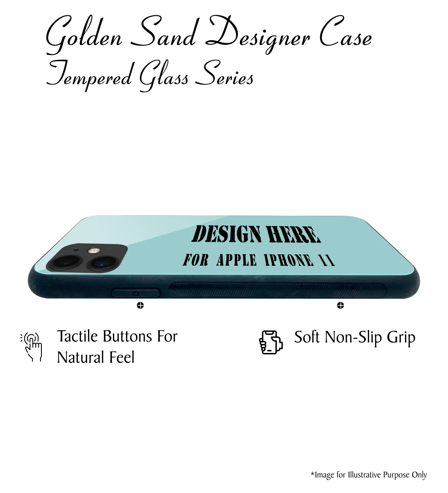 Golden Sand Slim Designer Glass Series For Apple iPhone 11 [Bike 2] - Image 4