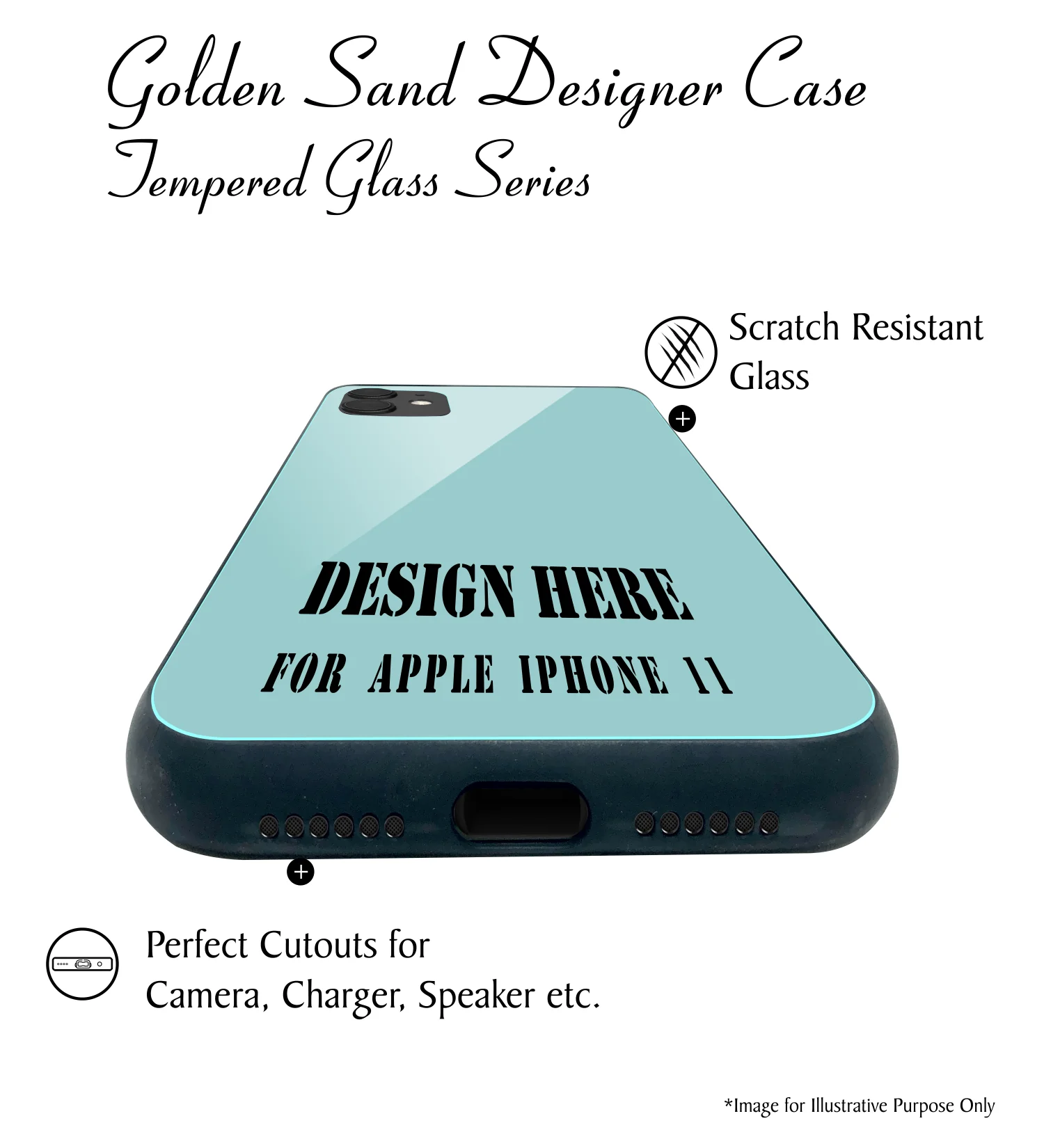 Golden Sand Slim Designer Glass Series For Apple iPhone 11 [Girl 2] - Image 5