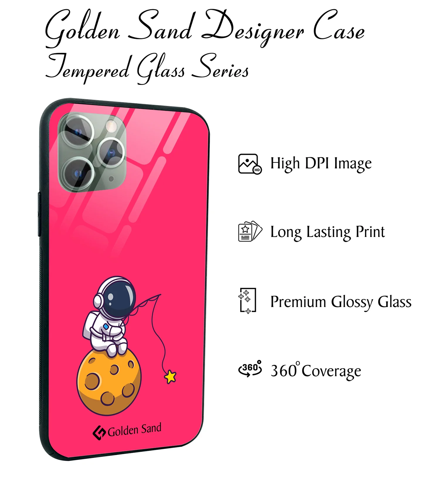 Golden Sand Slim Designer Glass Series For Apple iPhone 11 Pro [Cartoon 2] - Image 2